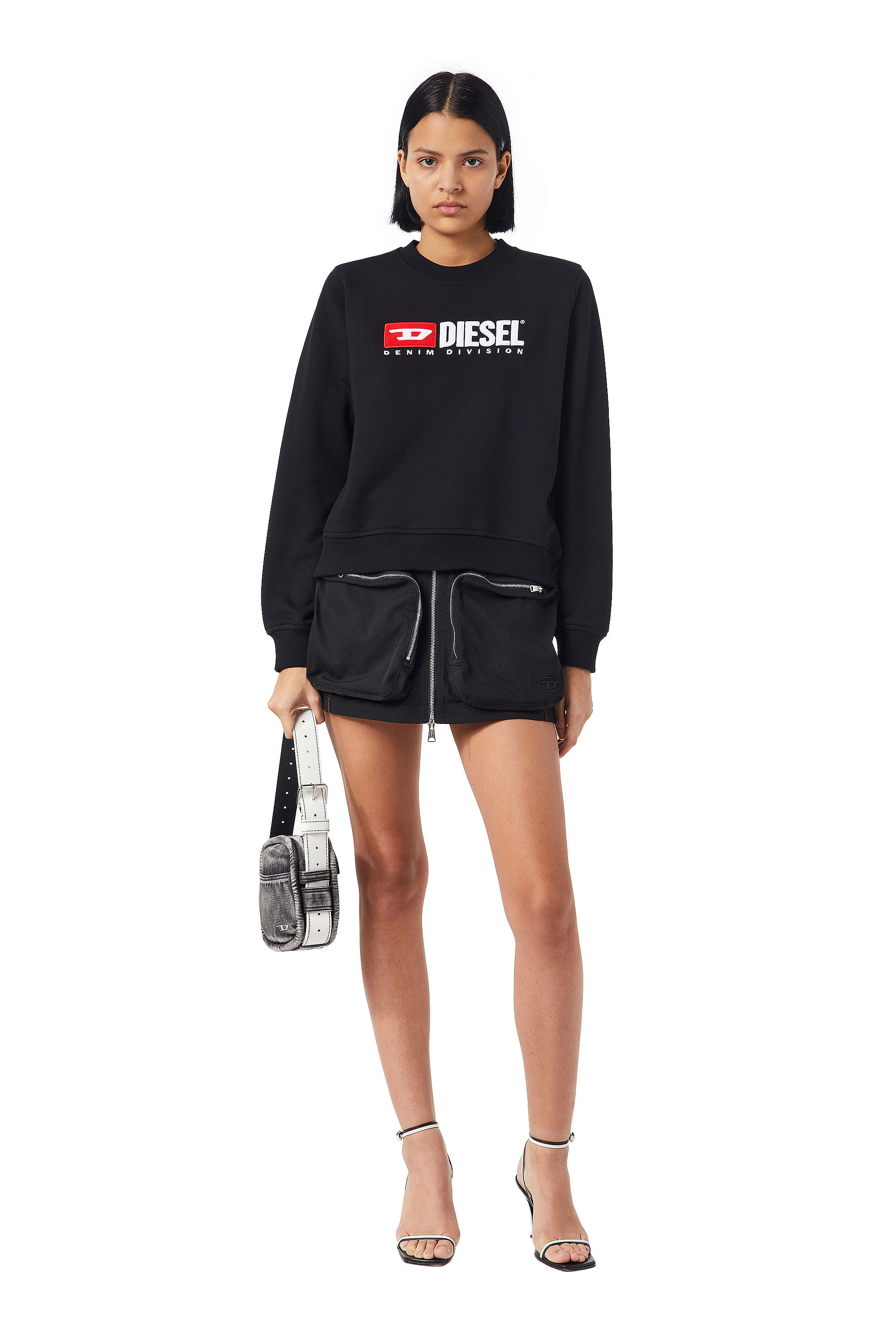 Diesel - F-REGGY-DIV, Female's Denim Division sweatshirt in ブラック - 1