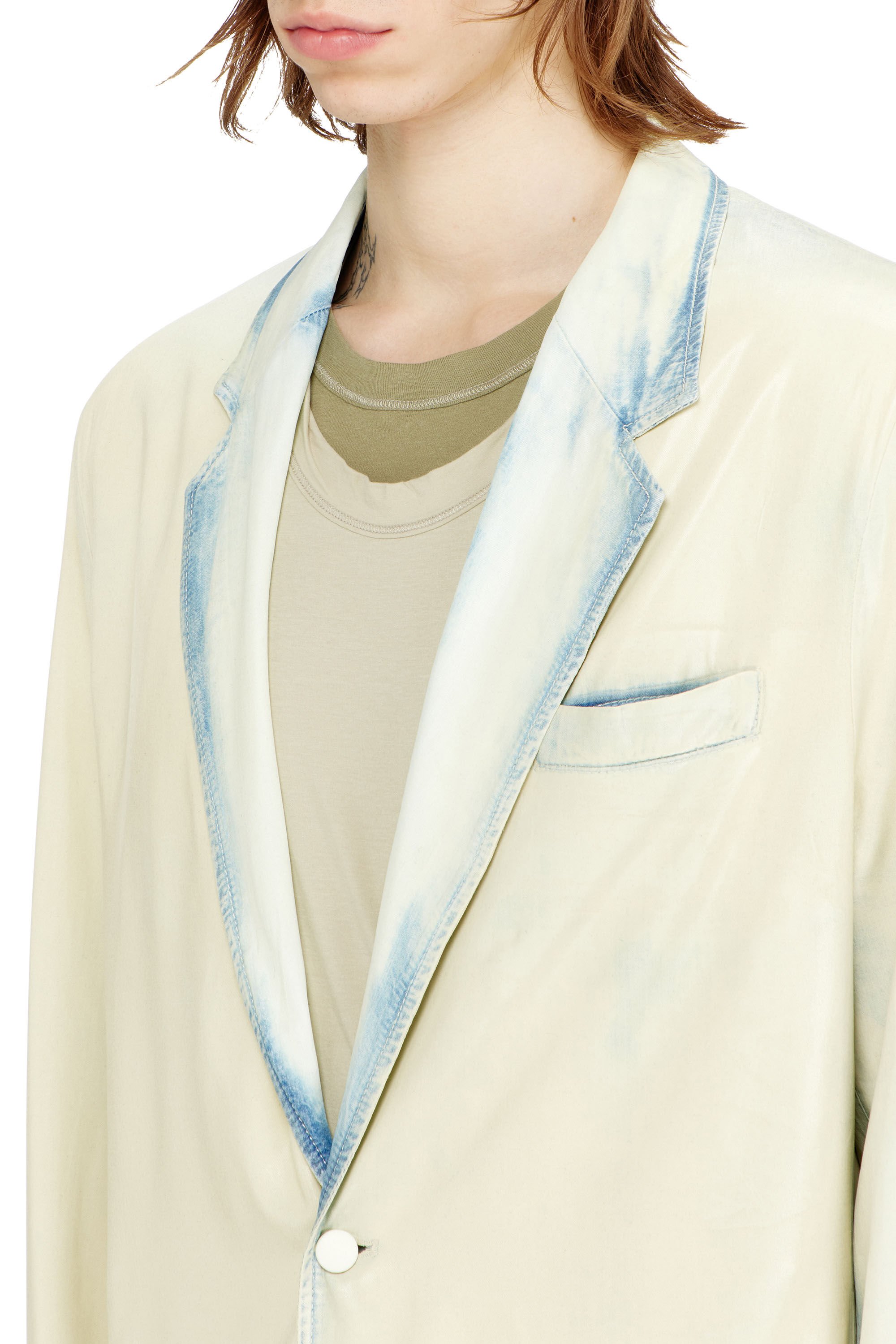 Diesel - D-NIVALE-FSI, Male's Blazer in fluid X-Ray bleach denim in null - 3