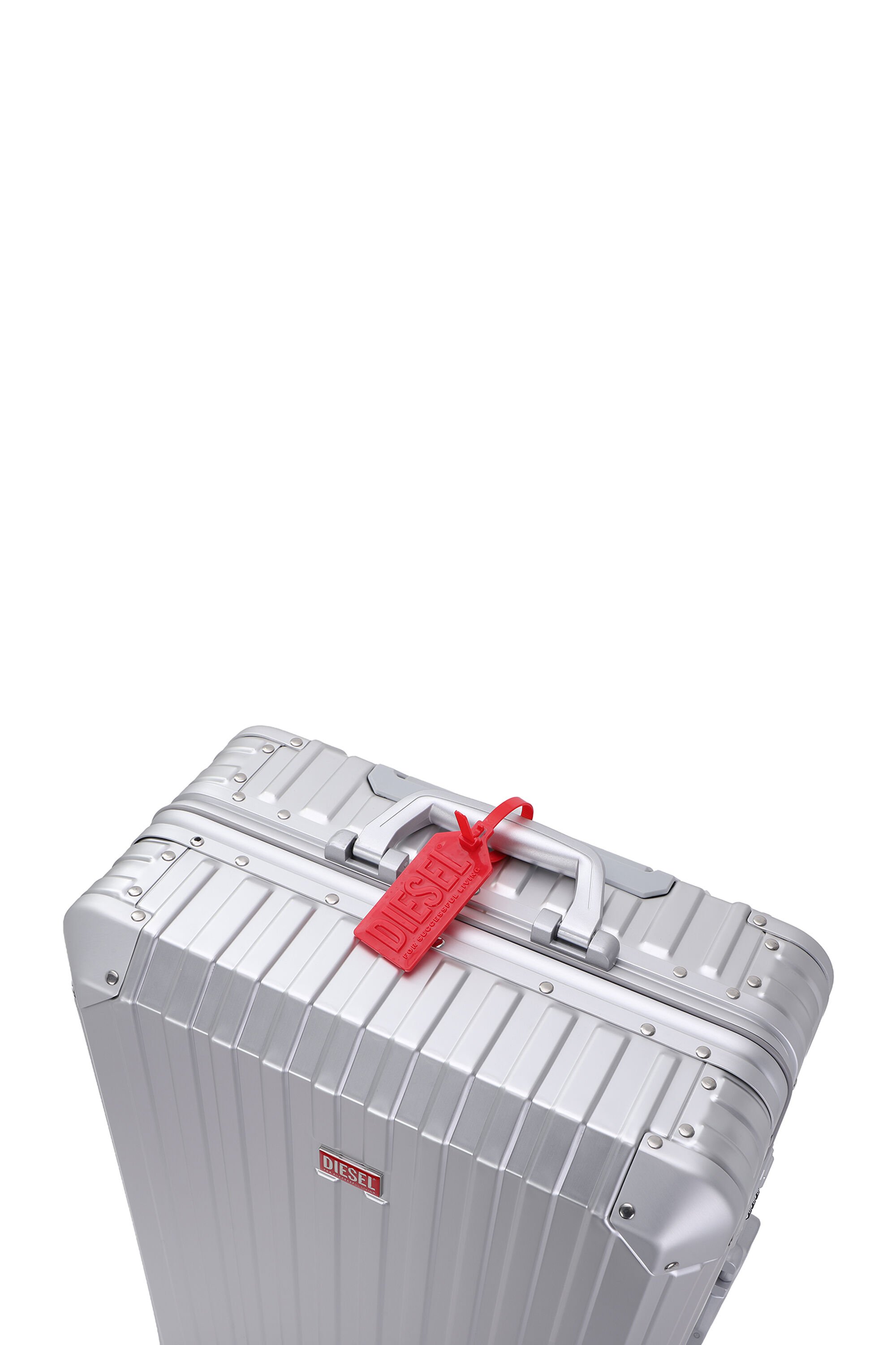 Diesel - DIESEL ALUMINUM TROLLEY- DSL002, Unisex's Aluminum Carry-On Luggage 24" in シルバー - 6