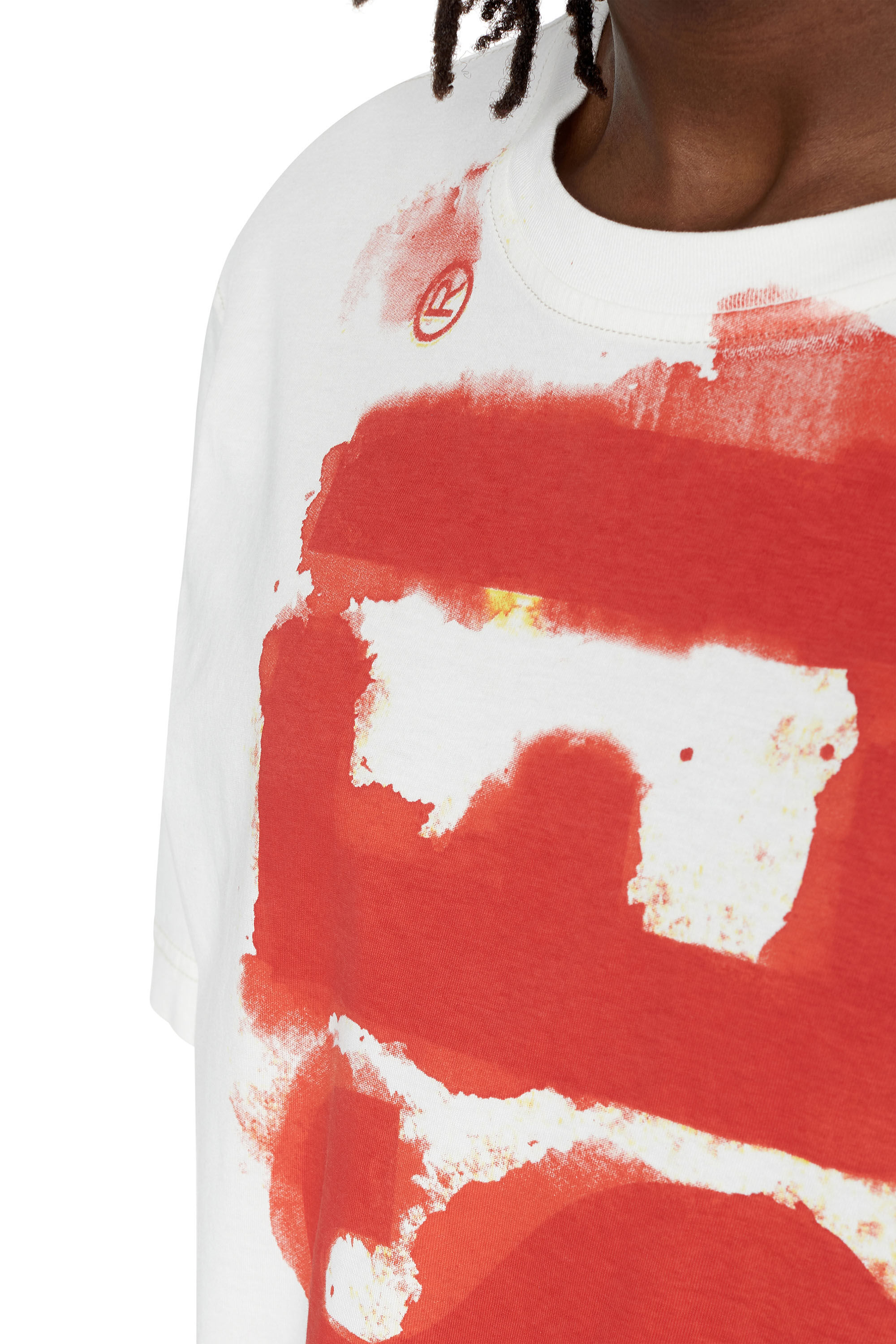 Diesel - T-JUST-E16, Male's ロゴ Tシャツ in ホワイト - 4