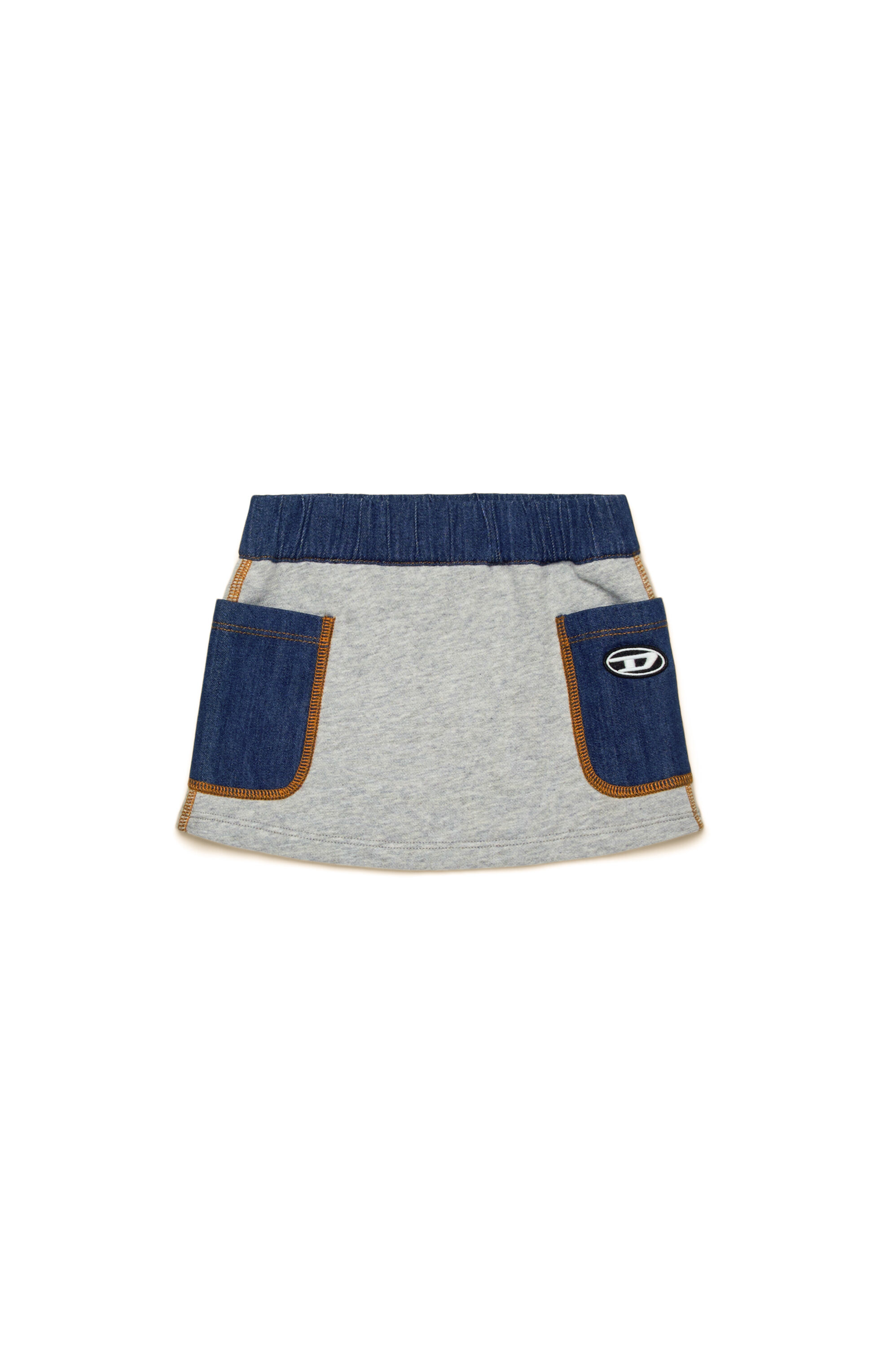 Diesel - GOMMIB, Female's Skirt with denim pockets in グレー/ブルー - 1