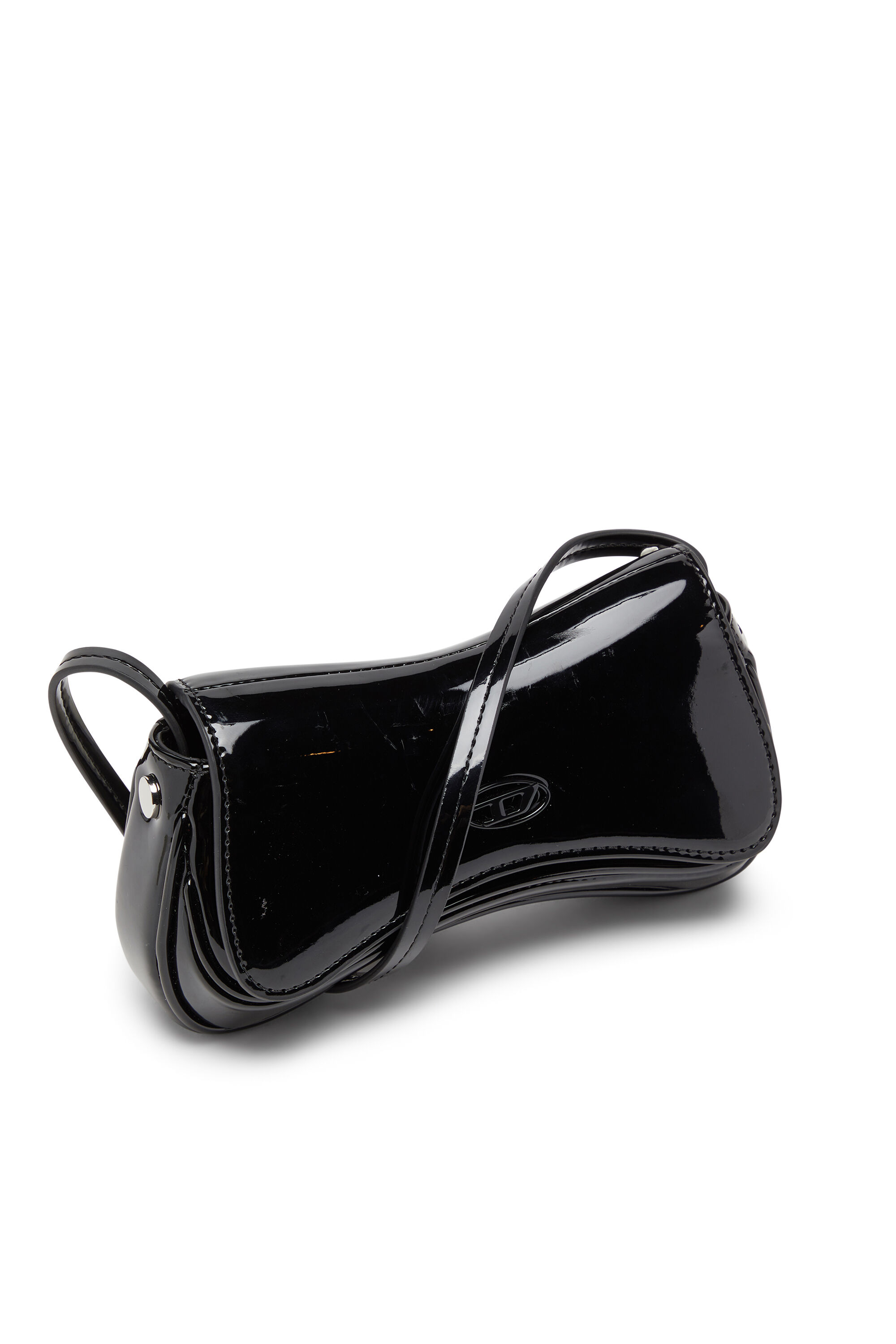 Diesel - PLAY CROSSBODY XS, Female's Play-Small crossbody bag  in glossy PU in ブラック/フラッシュミラー - 5