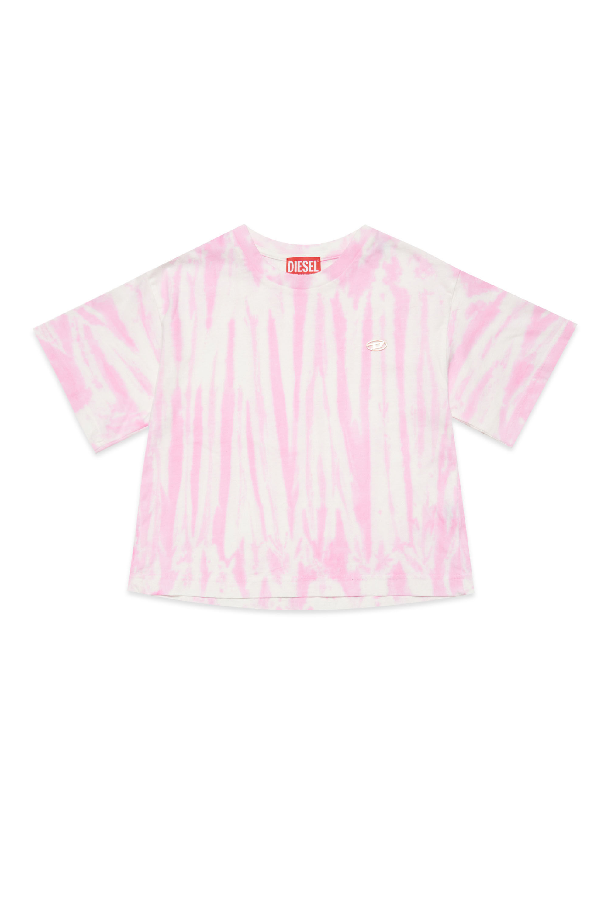 Diesel - TOILSSI, Female's キッズ Tシャツ シンプル ロゴ in ピンク / ホワイト - 1