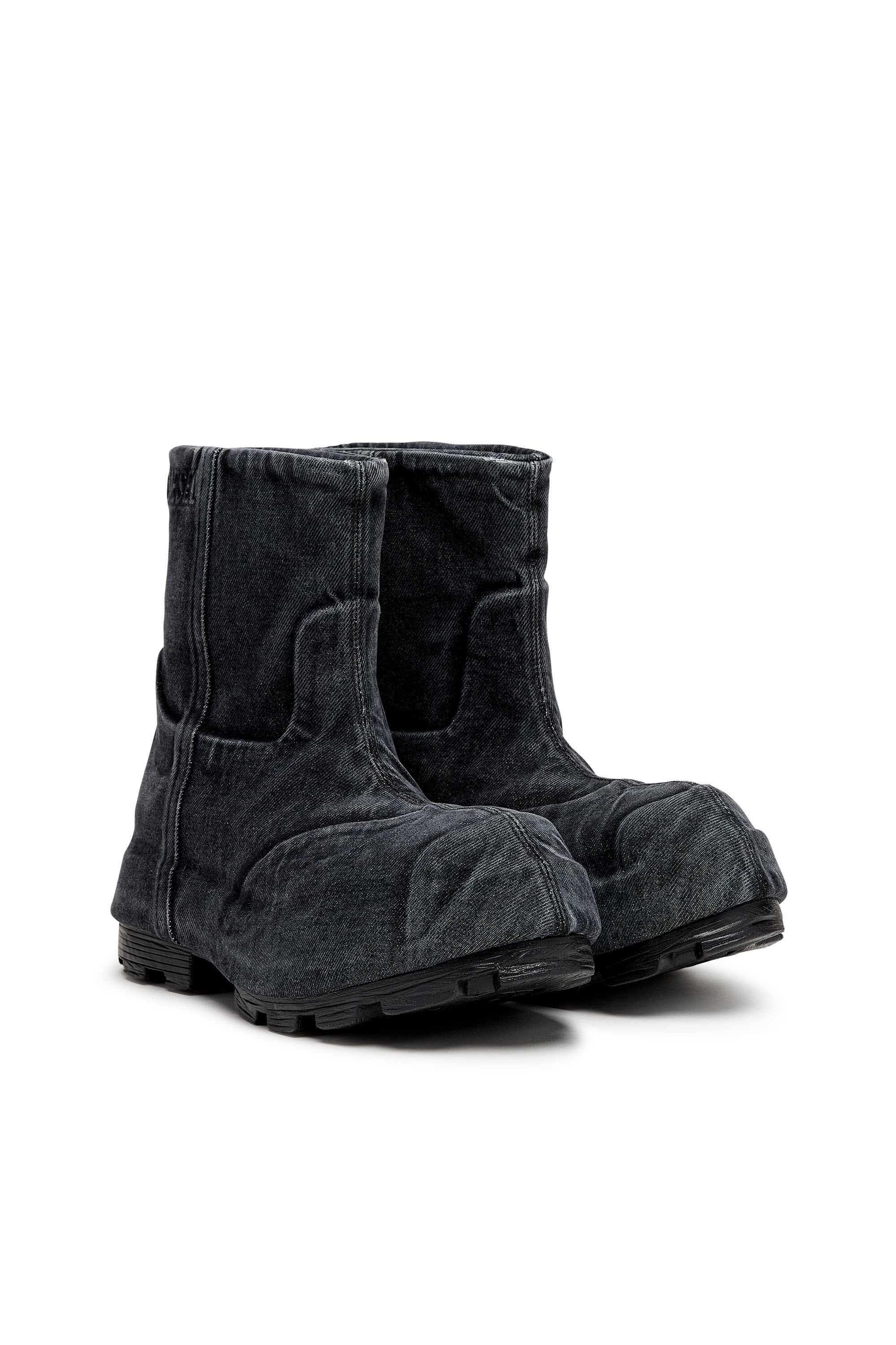 Diesel - D-HAMMER CH MD, Unisex's デニムアンクルブーツ in ブラック - 3