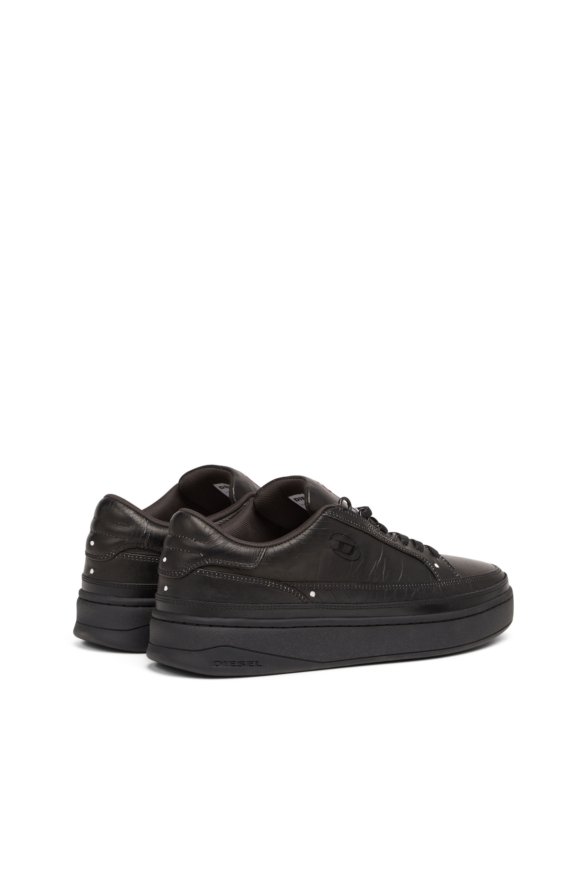 Diesel - S-SINNA LOW TK, Male's カウレザー ローカットスニーカー - S-Sinna Low Tk in ブラック - 4