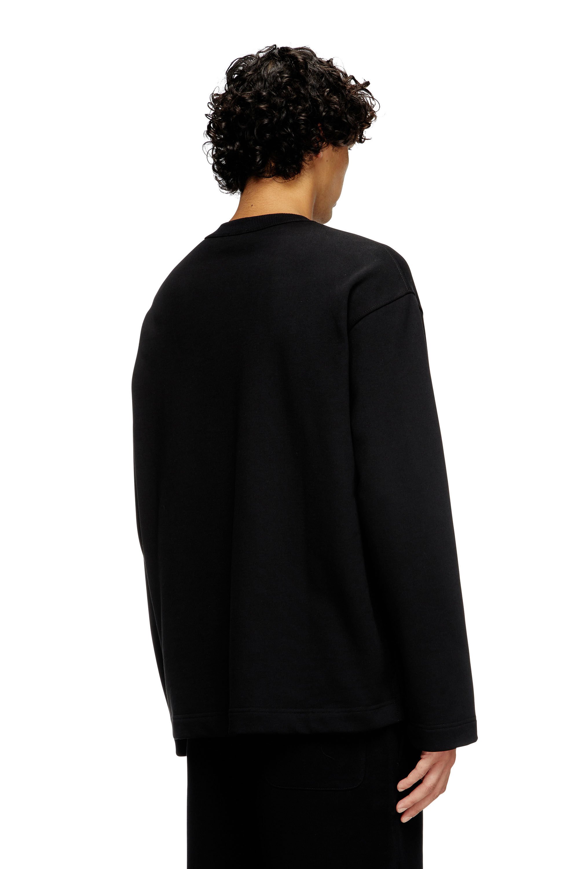 Diesel - S-MACSIS-OD, Male's Sweatshirt with metallic logo in ブラック - 4
