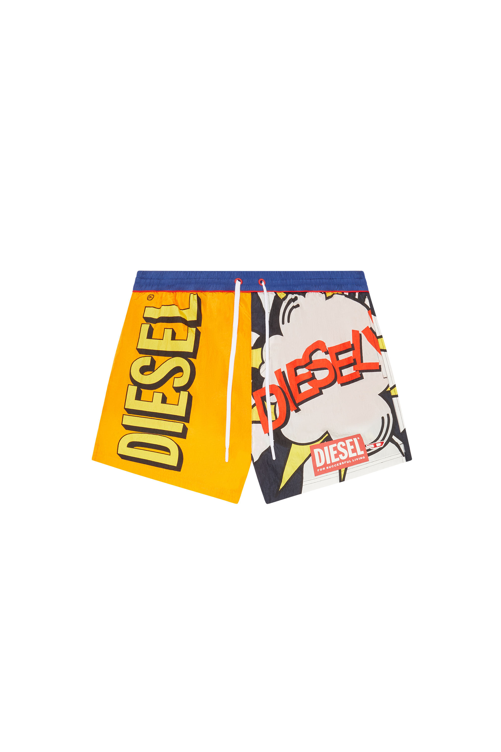 Diesel - BMBX-NICO, Male's ビーチウェア in ブルー/イエロー - 1