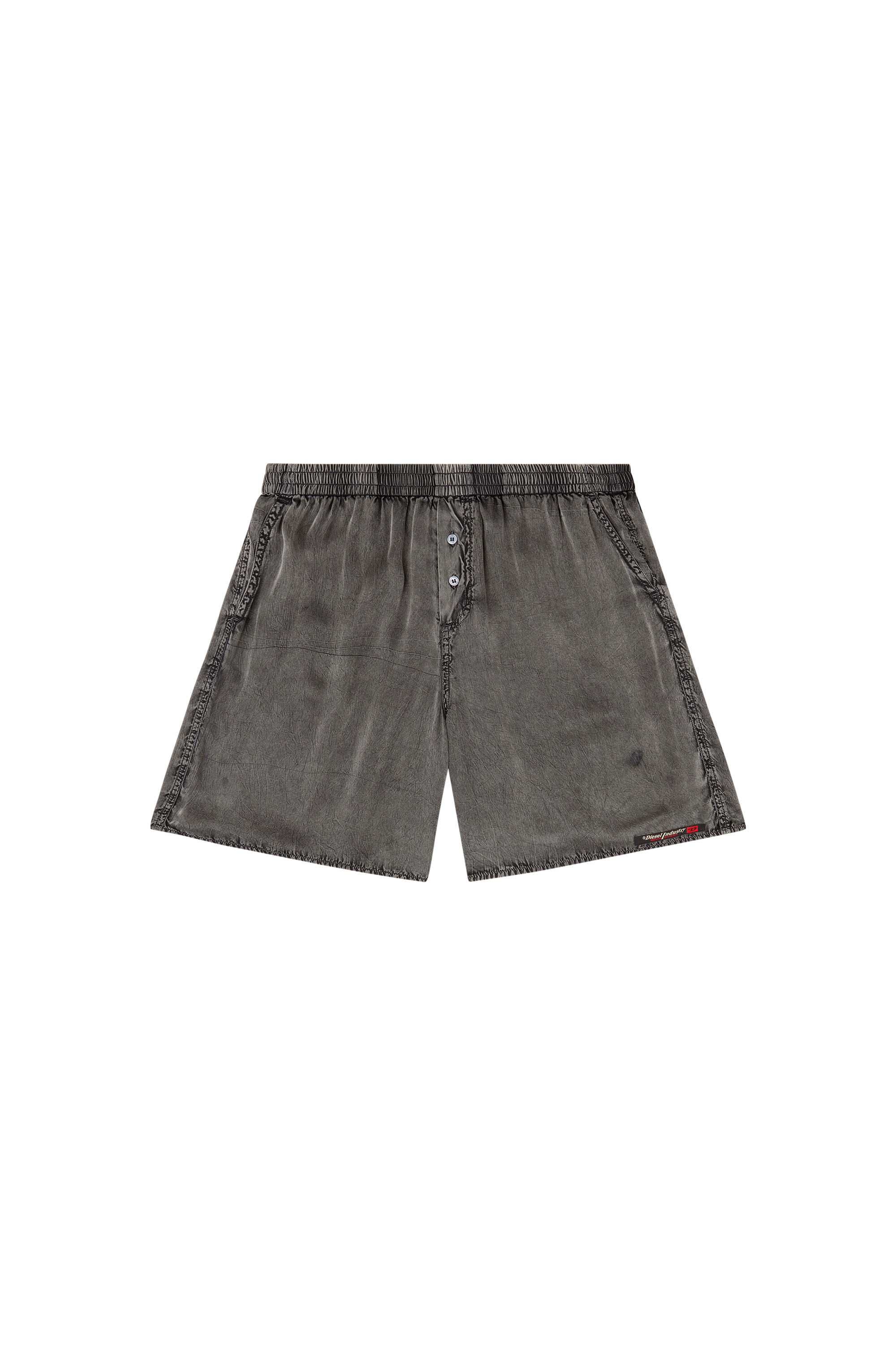 Diesel - SILVO-DNM, Male's Extra-long boxer shorts with denim effect in ダークグレー - 2