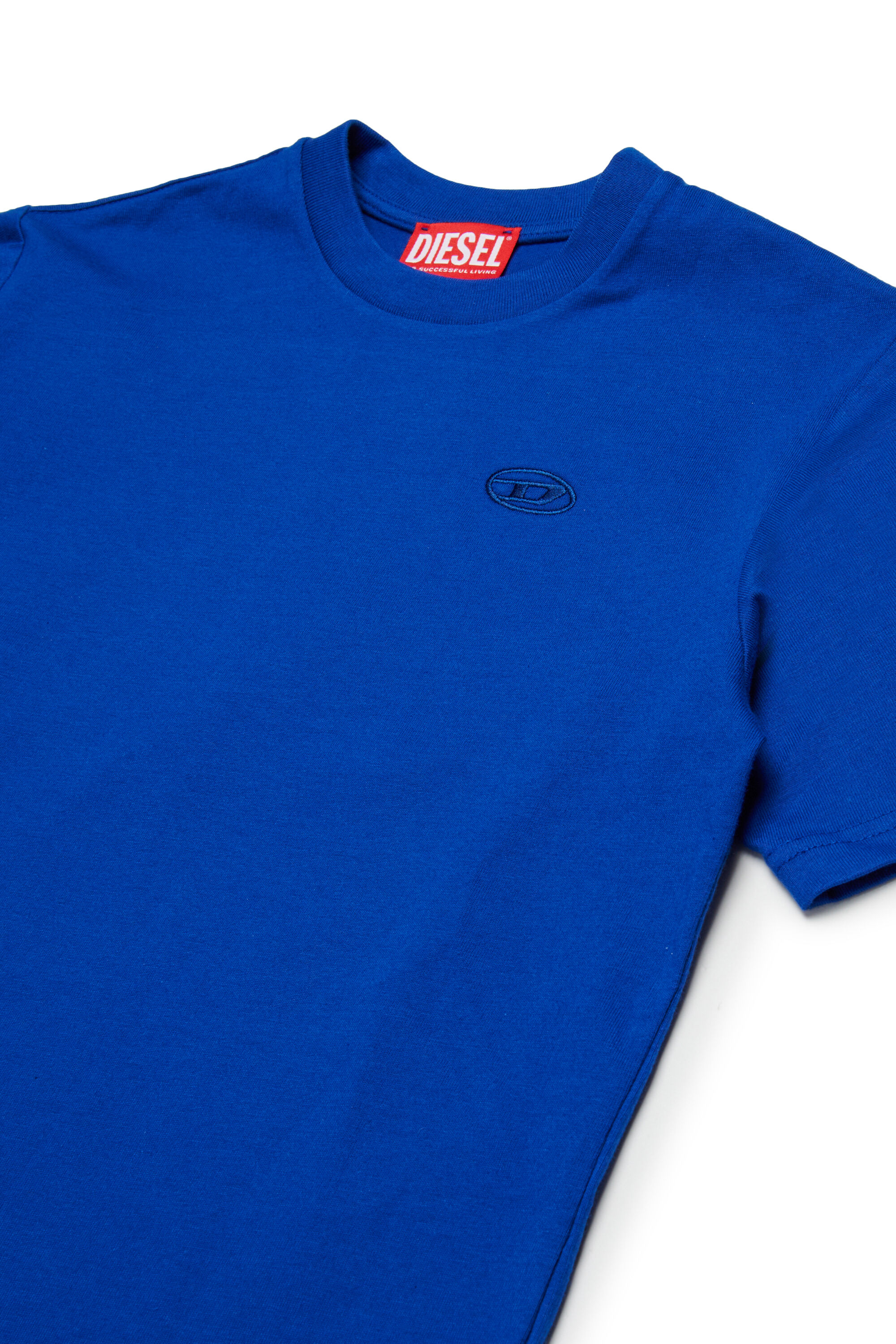 Diesel - TBOGGYMEGOVALD OVER, Male's T-shirt with mega Oval D embroidery in ブルー - 3
