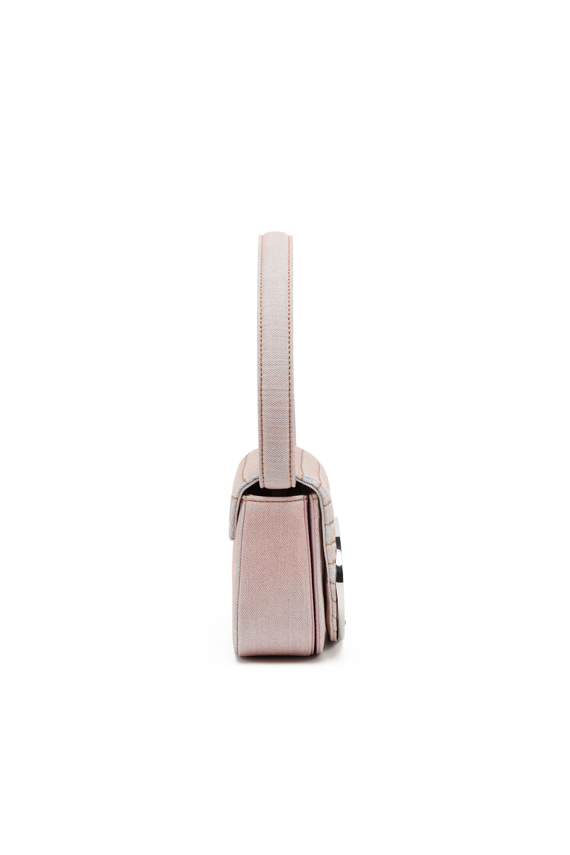 Diesel - 1DR, Female's カラーデニムショルダーバッグ in ピンク / ホワイト - 3