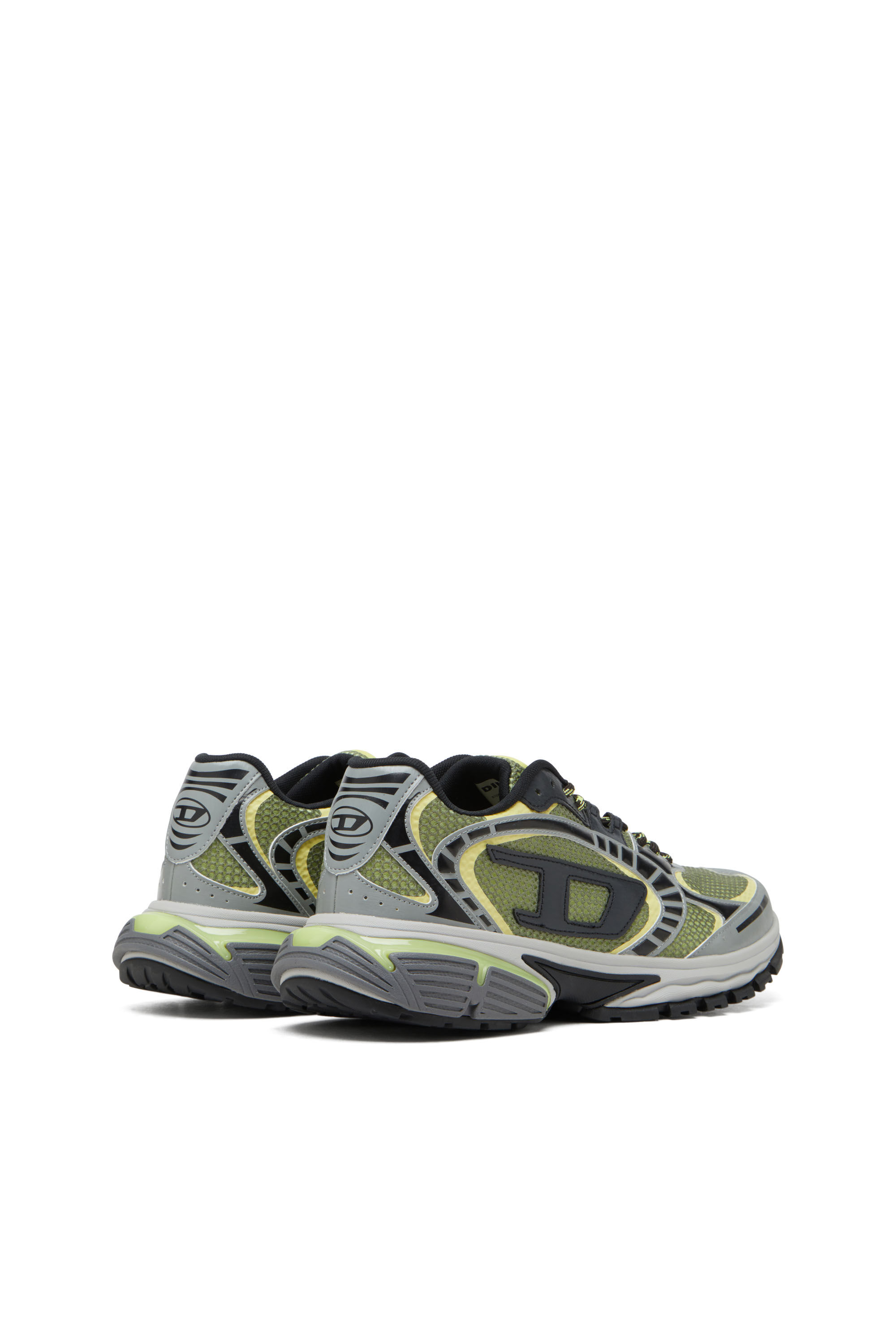 Diesel - S-PRO-V-DENSE LOW, Male's S-Pro-V-Dense-Mesh sneakers with Oval D logo in グレー/グリーン - 4
