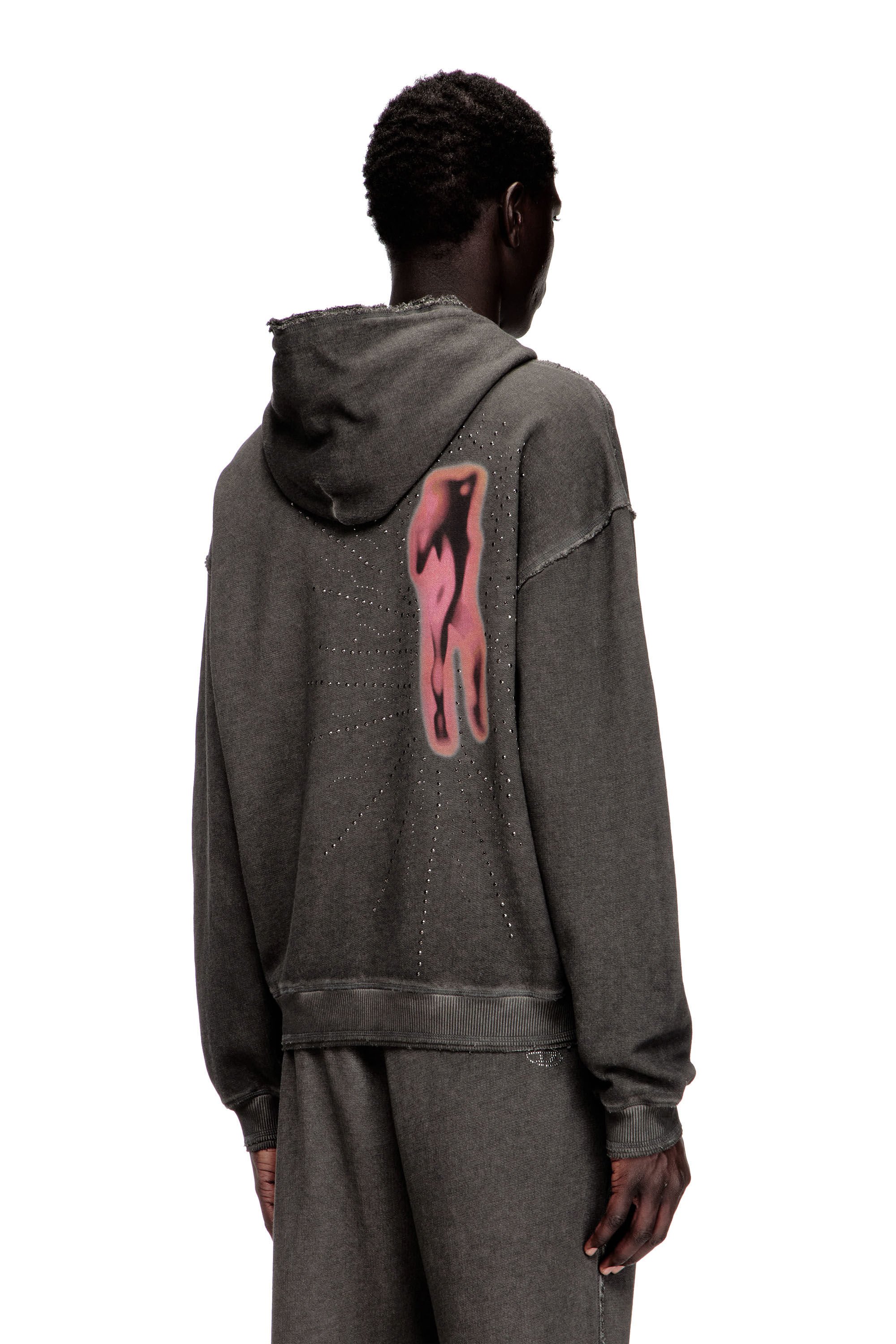 Diesel - S-QUINN-HOOD, Male's プルオーバーパーカー in グレー - 4