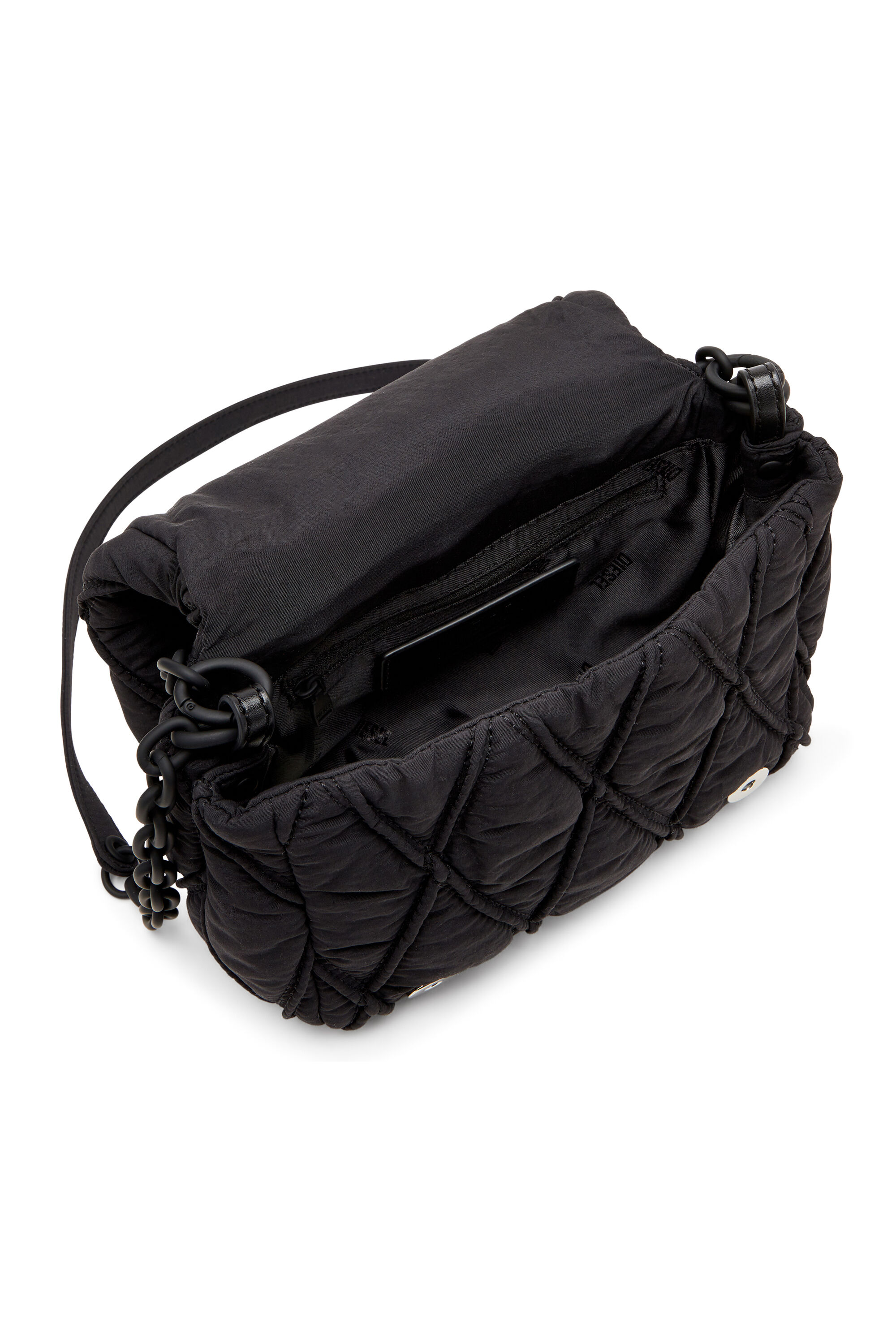 Diesel - CHARM-D SHOULDER S, Female's Charm-D S-Small shoulder bag in quilted nylon in ブラック - 5