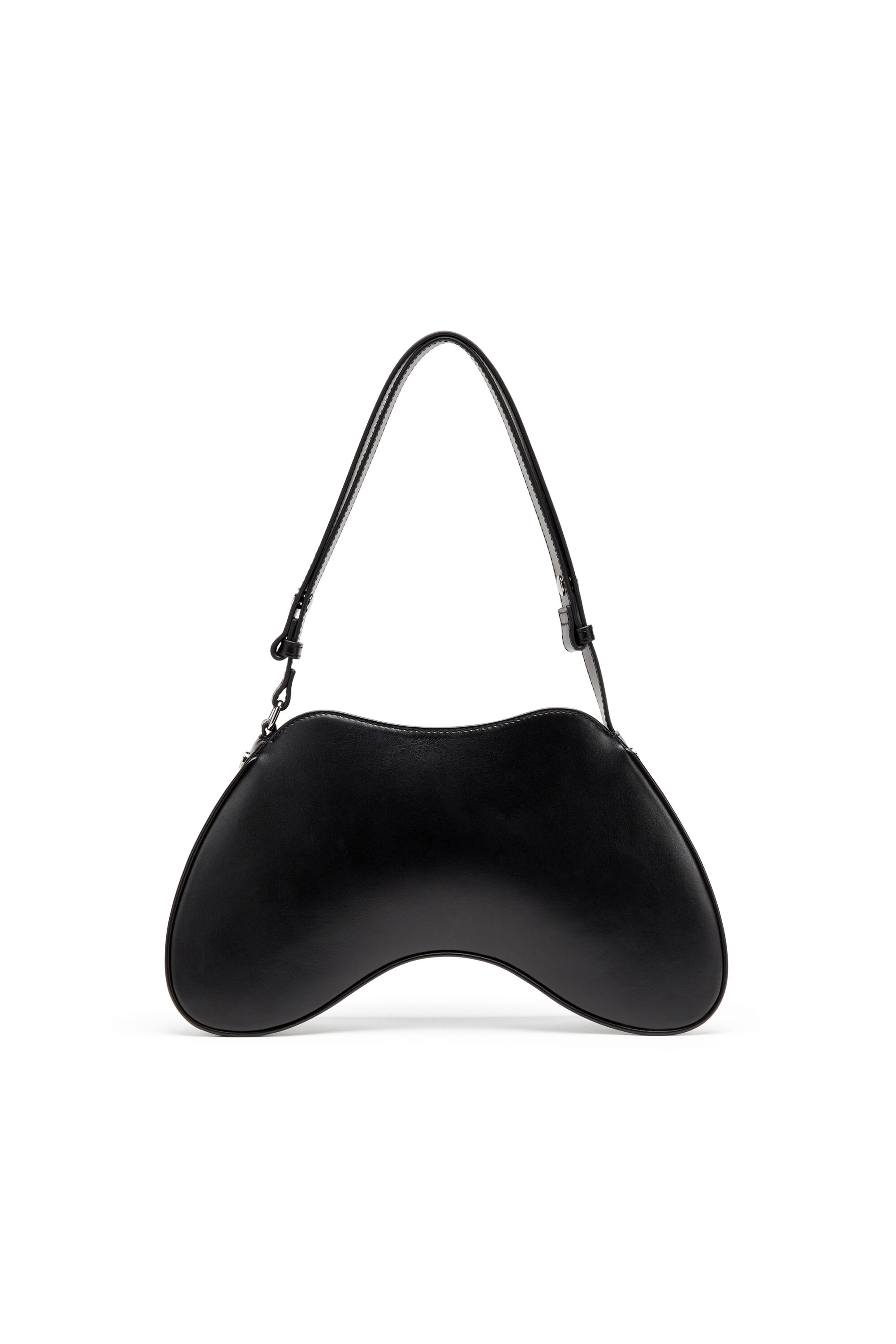 Diesel - PLAY SHOULDER, Female's Play-Semi gloss leather shoulder bag in ブラック - 3