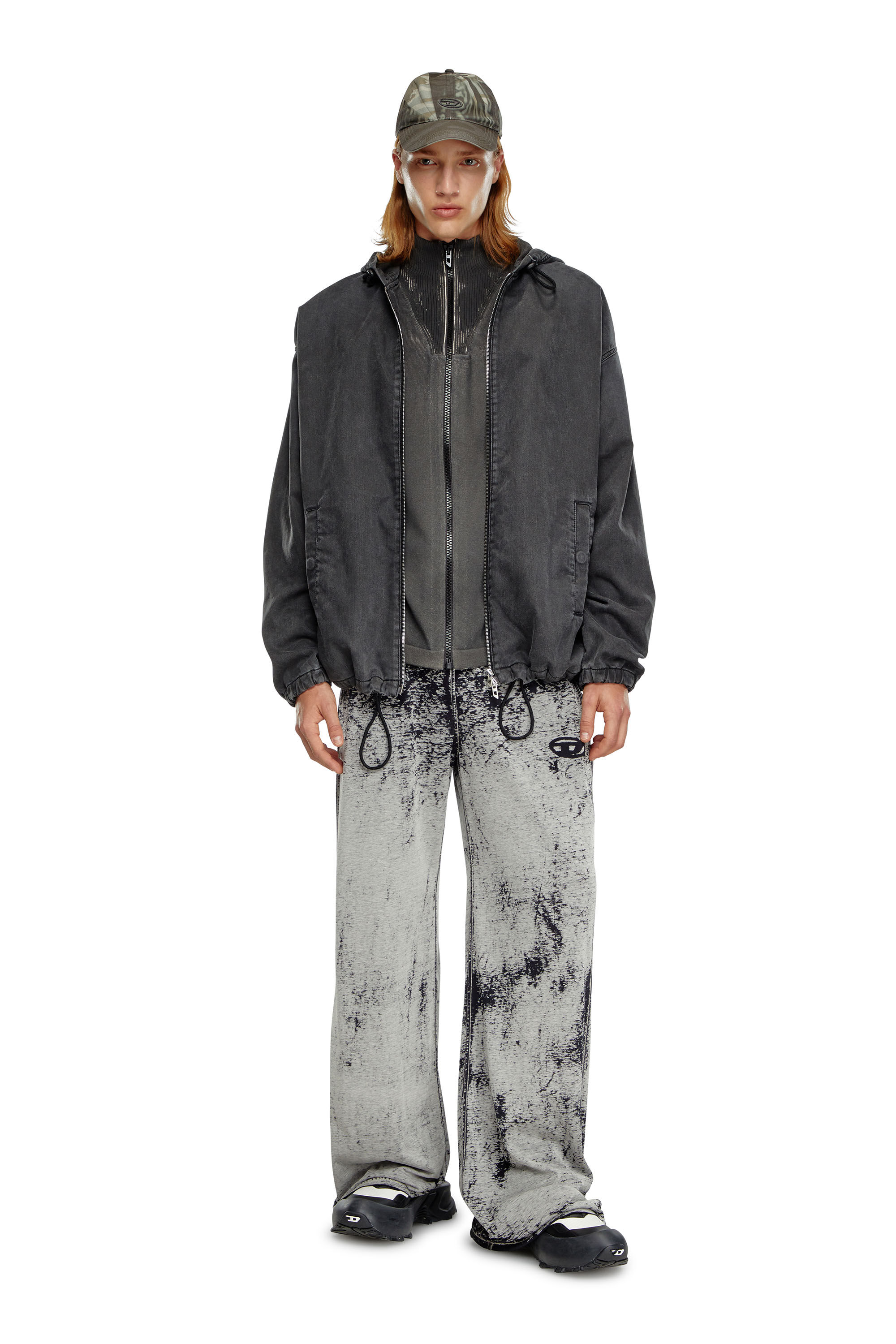 P-LEO-DEV Track pants in burnout plated jersey｜マルチカラー｜メンズ｜DIESEL