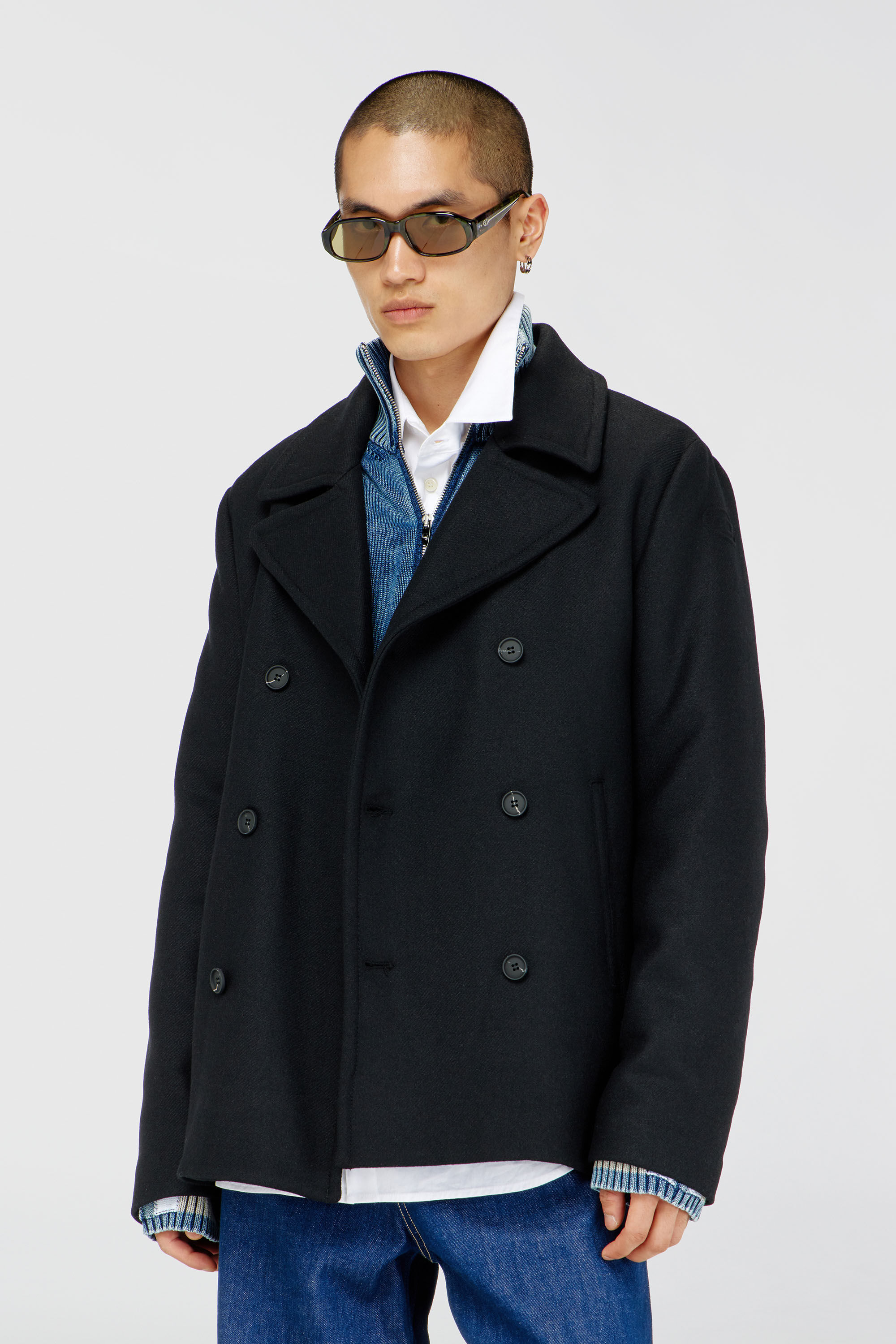 Diesel - W-HALEY-WRD, Male's ピーコート in ブラック - 3