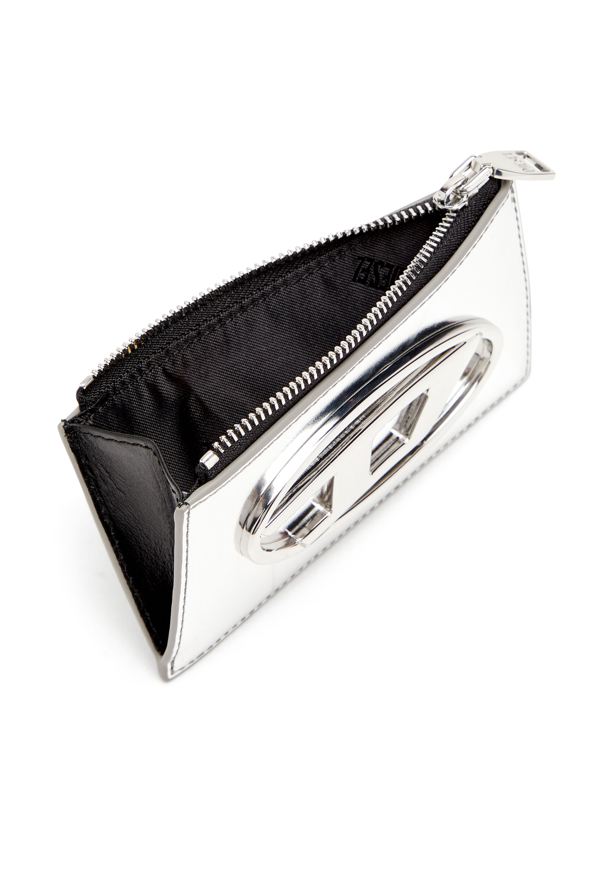 Diesel - 1DR CARD HOLDER III, Female's Card holder in mirror leather in シルバー - 3