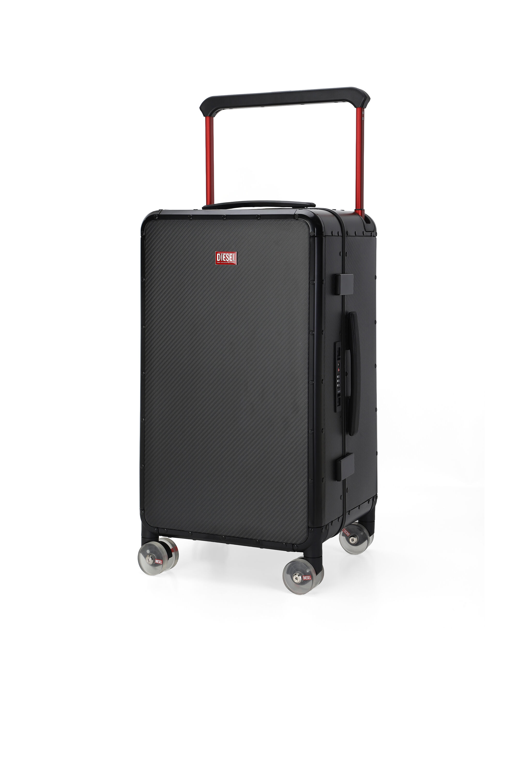 Diesel - DSL CARBON FIBER TROLLEY-BLACK- DSL001, Unisex's Carbon fiber suitcase size M in ブラック - 5