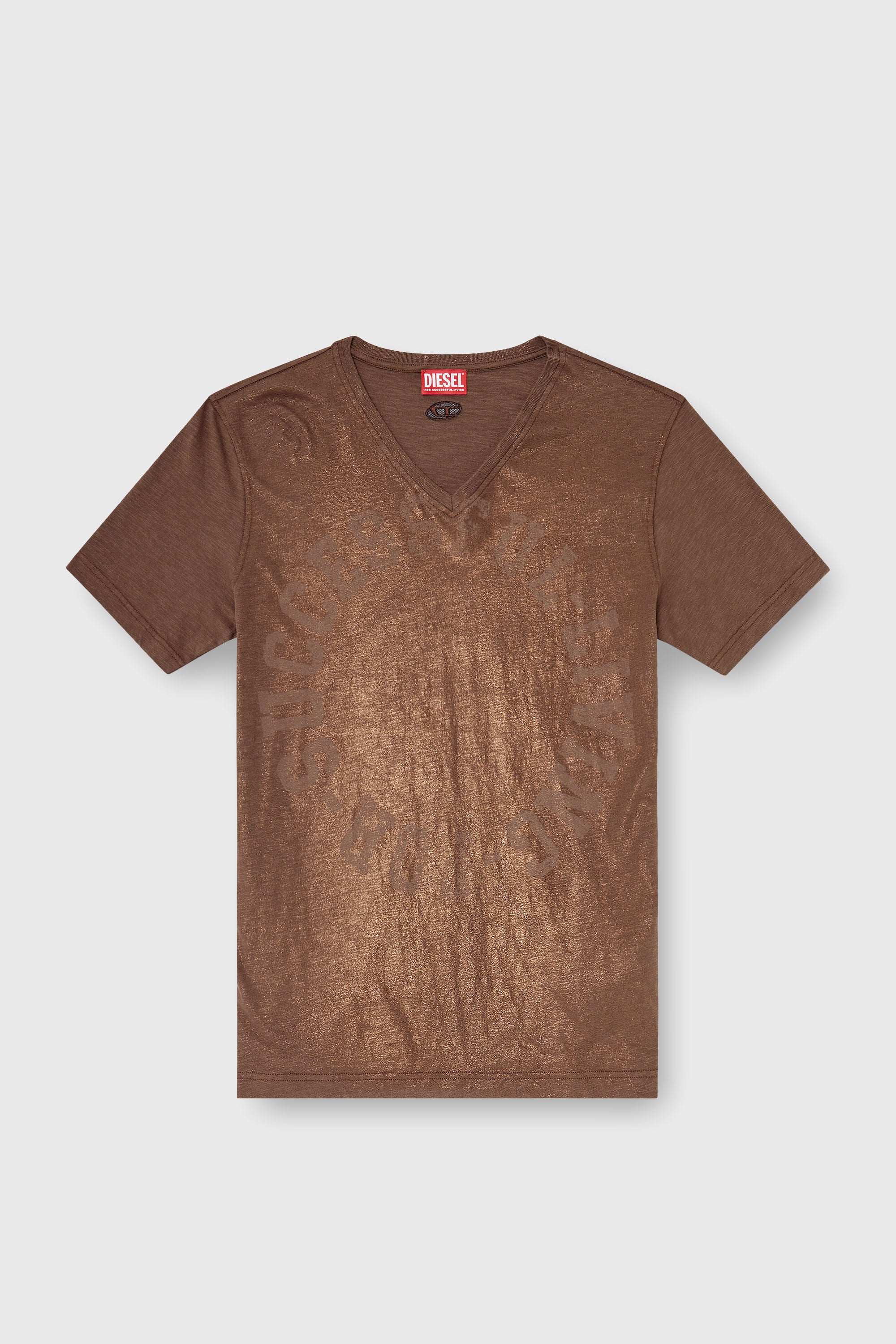 Diesel - T-ANSY-V, Male's Tシャツ in ブラウン - 2