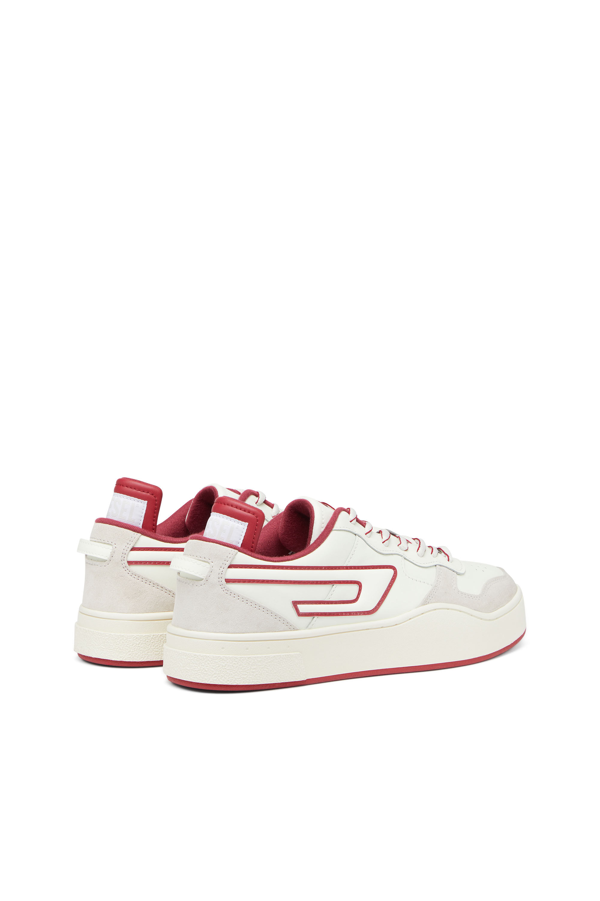 Diesel - S-UKIYO LOW X, Male's レザー スウェード ローカットスニーカー - S-Ukiyo Low X in ホワイト/レッド/ブルー - 3