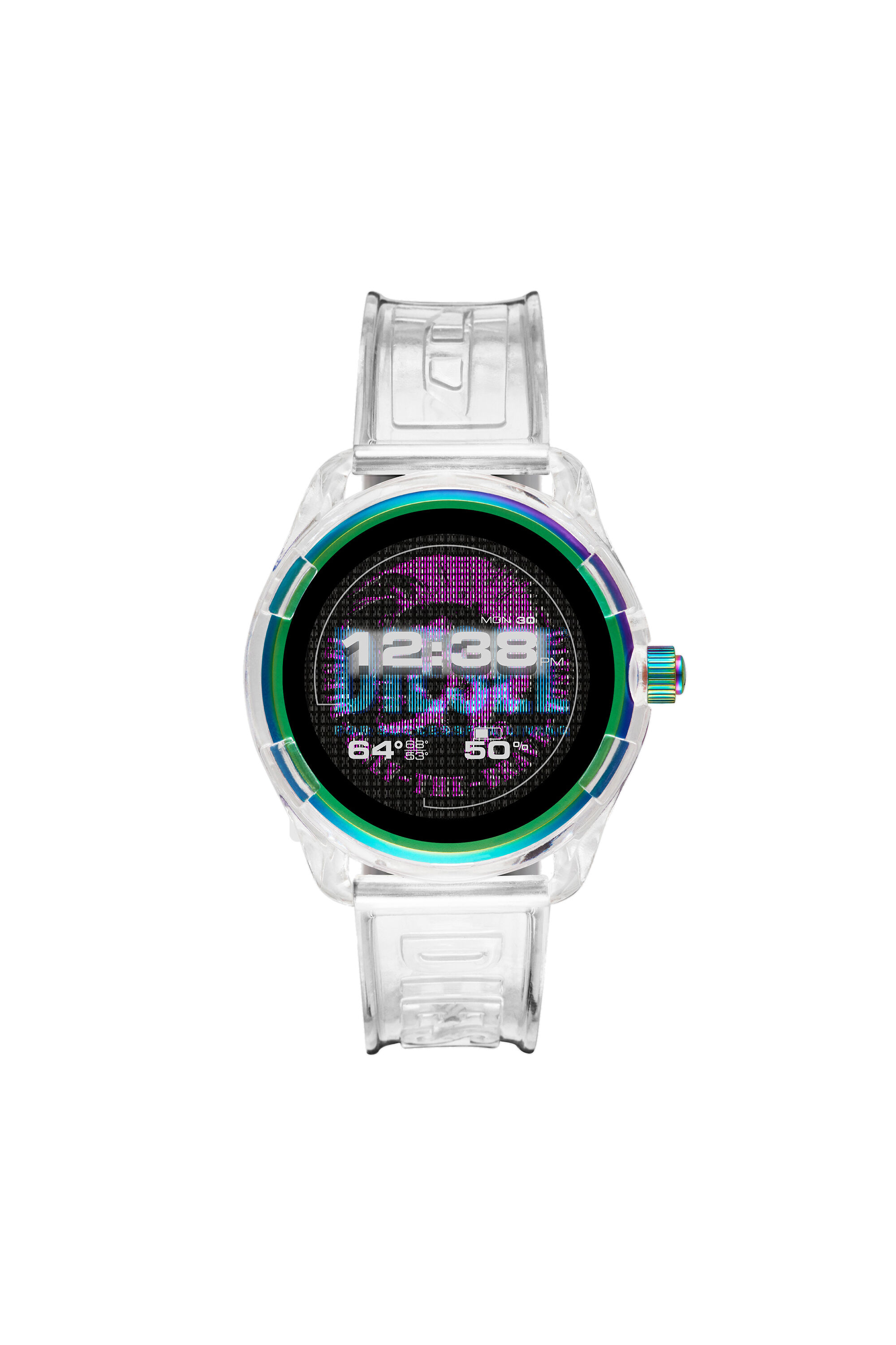Diesel - DT2021, Male's Diesel On Fadelite Smartwatch - Clear Transparent in ホワイト - 1