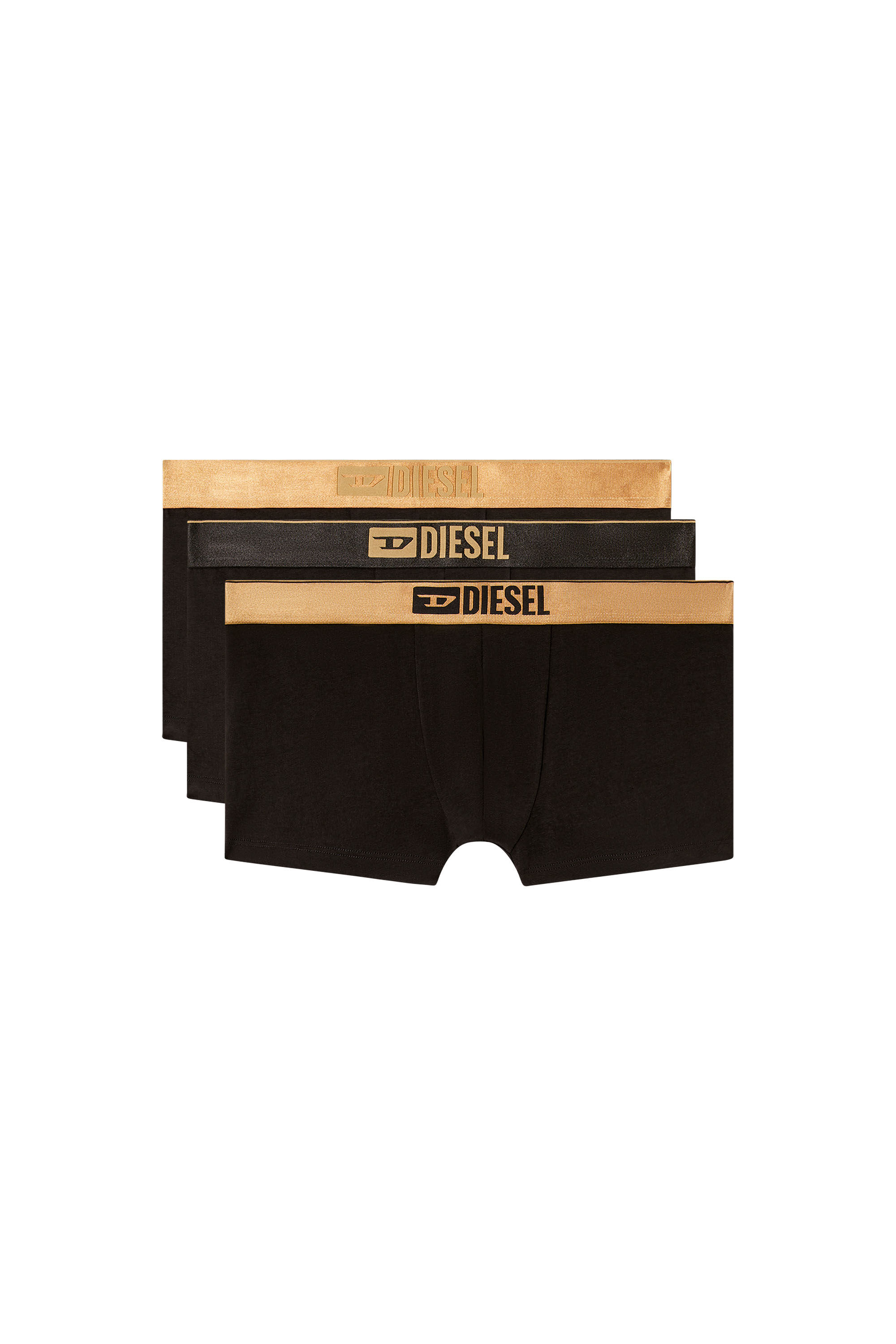 Diesel - DAMIEN-GFT-3PACK, Male's Three-pack metallic boxer briefs in ブラック/ゴールド - 2