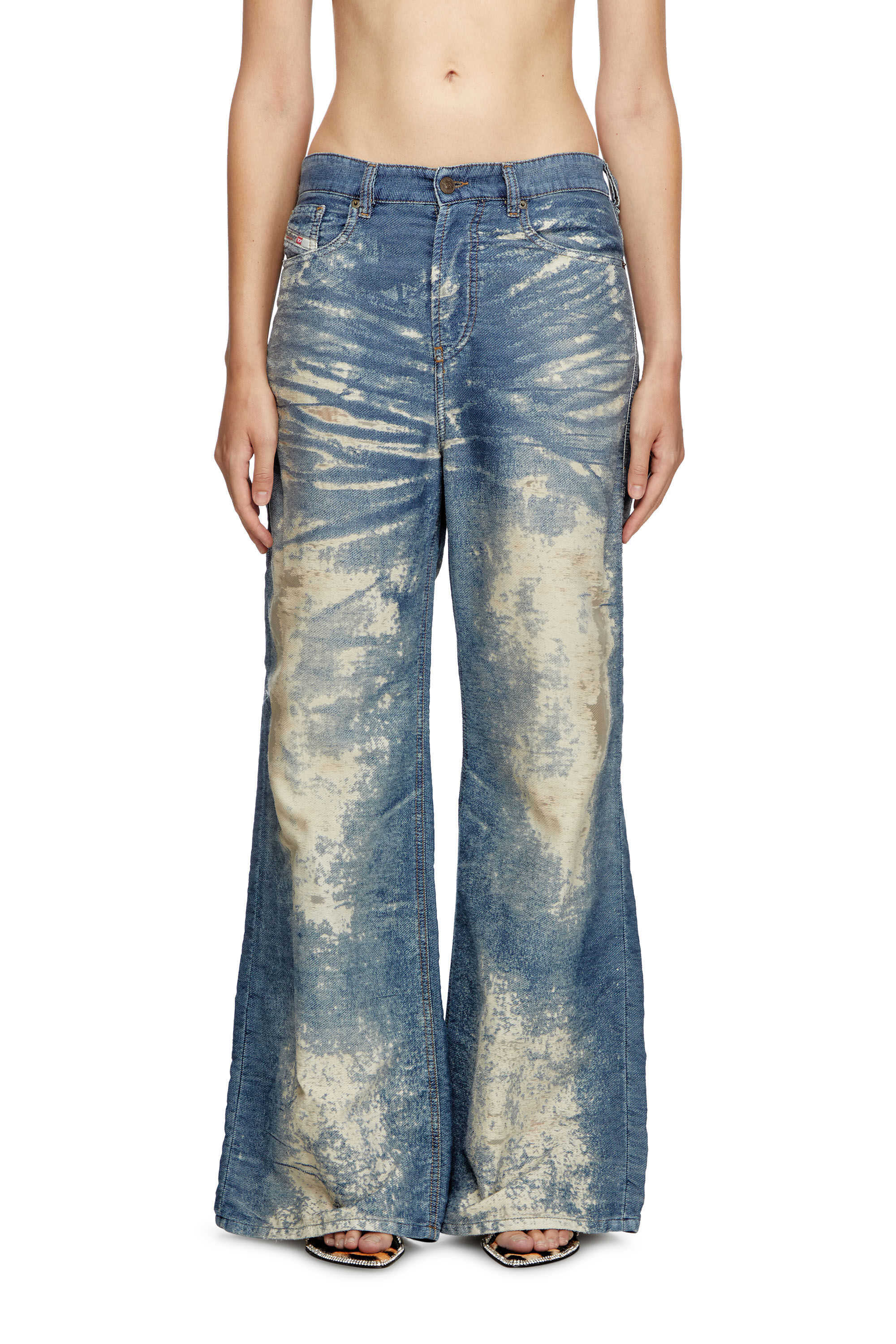 Diesel - Female's Relaxed Jeans 1996 D-Sire 068RE, ミディアムブルー - 3