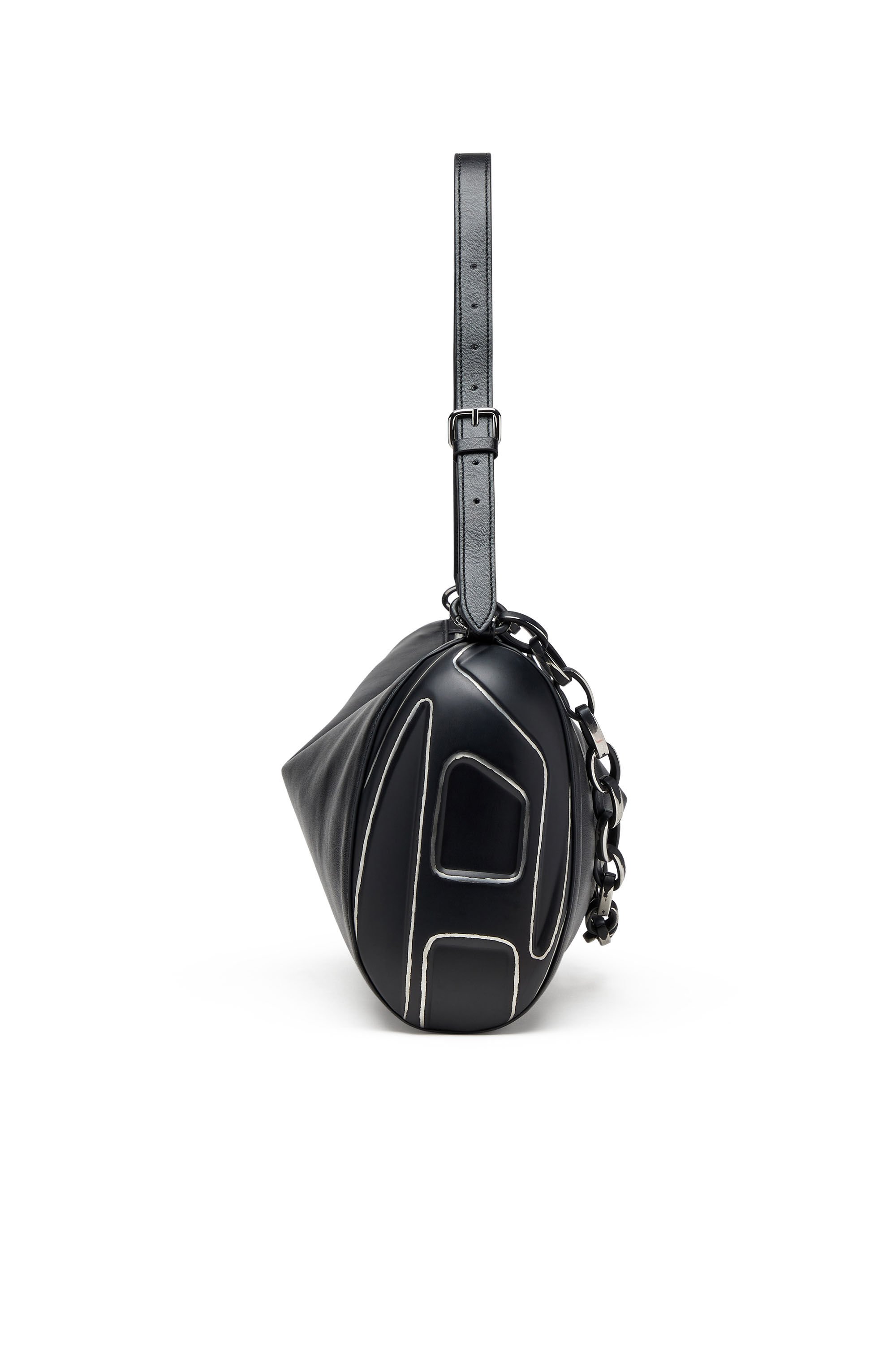 Diesel - LOAD-D SHOULDER BAG X, Unisex's Load-D-Shoulder bag in brushed laminated PU in ブラック - 4