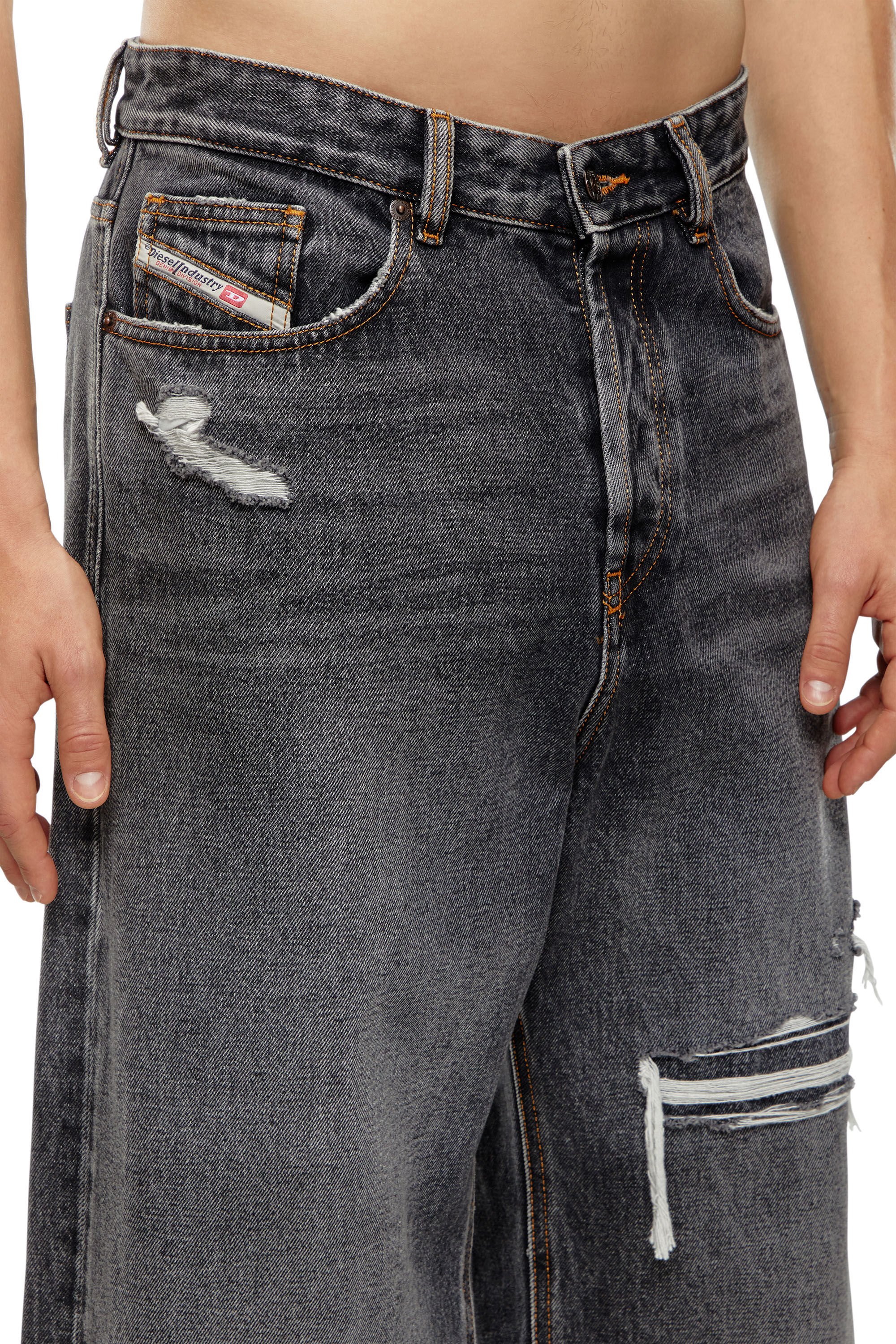 Diesel - Straight Jeans D-Rise 007F6, ブラック/ダークグレー - Image 4