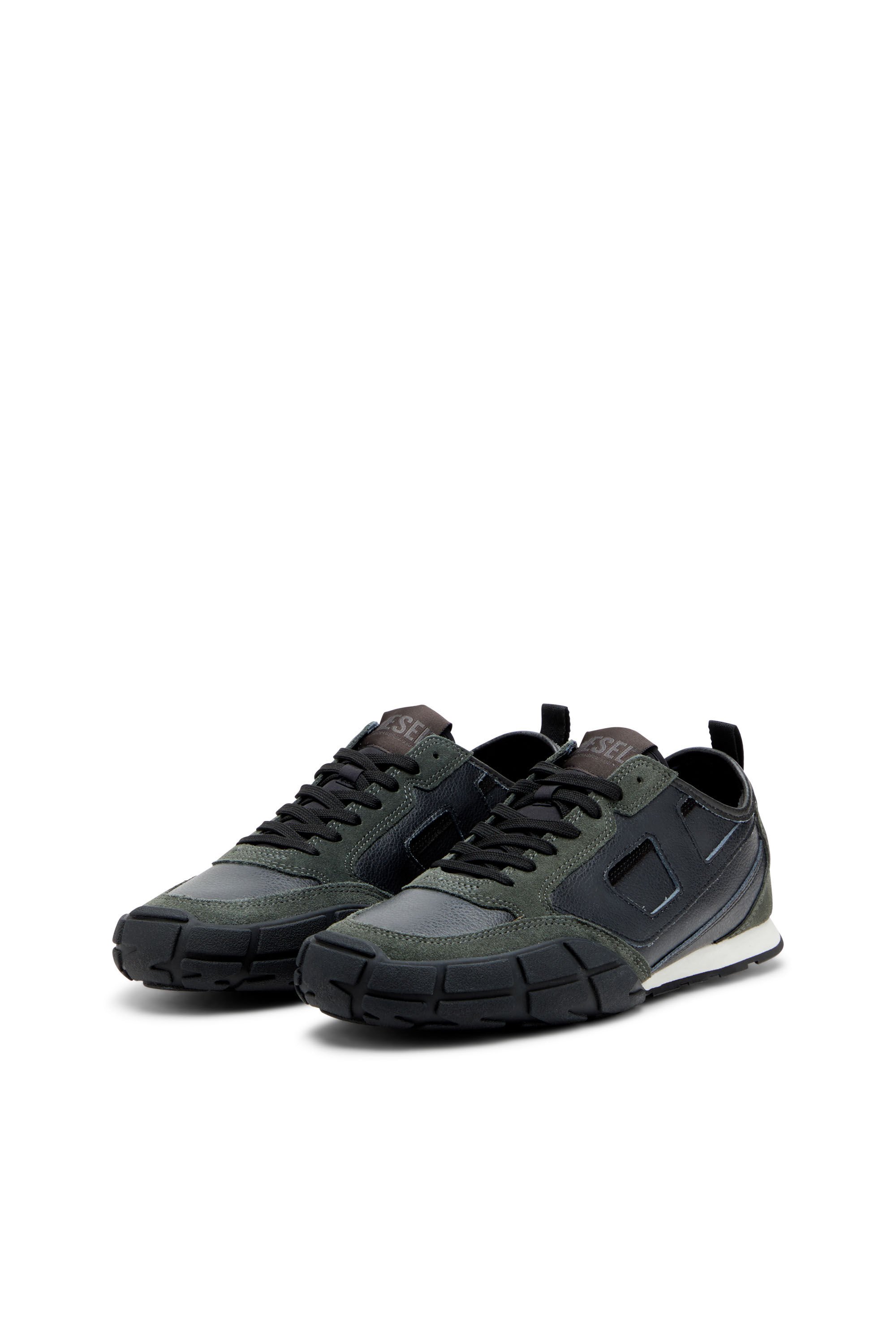 Diesel - S-PAGODHA LOW, Male's S-Pagodha-Sneakers in leather and suede in null - 9