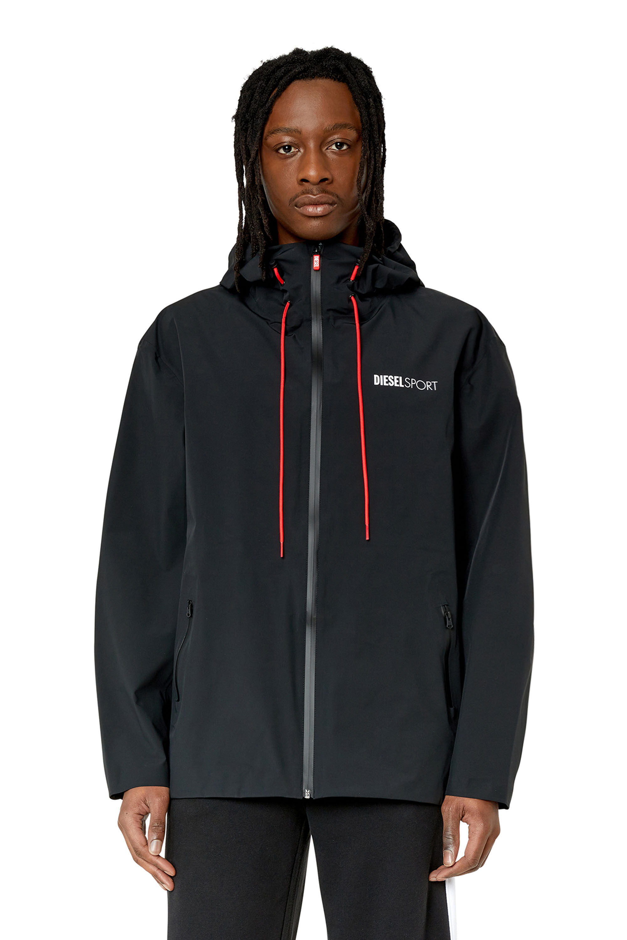Diesel - AMWT-ALAN-WT38, Male's ジャケット ナイロンジャケット DIESEL SPORT in ブラック - 3