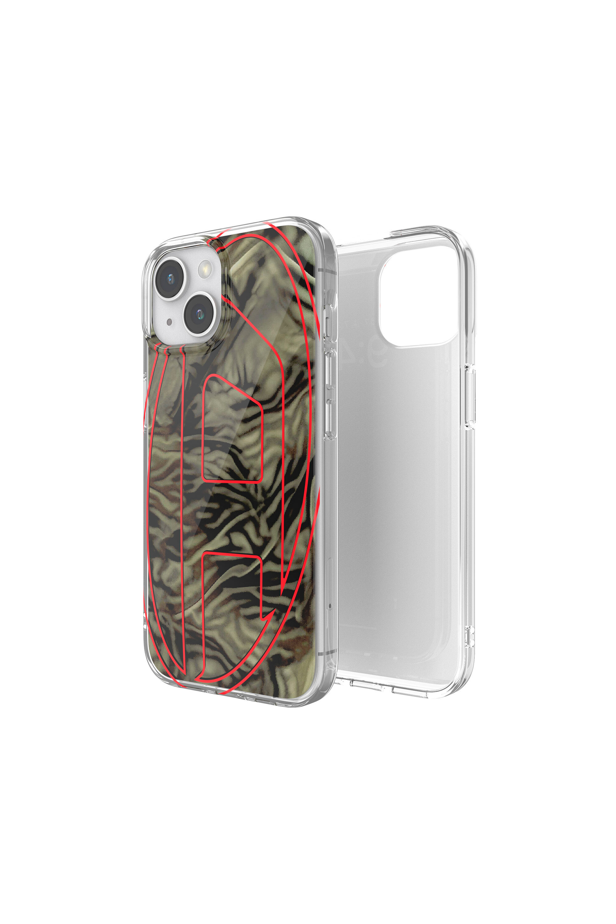 Diesel - 60051 AOP CASE, Unisex's iPhone 15 in レッド/グリーン - 1