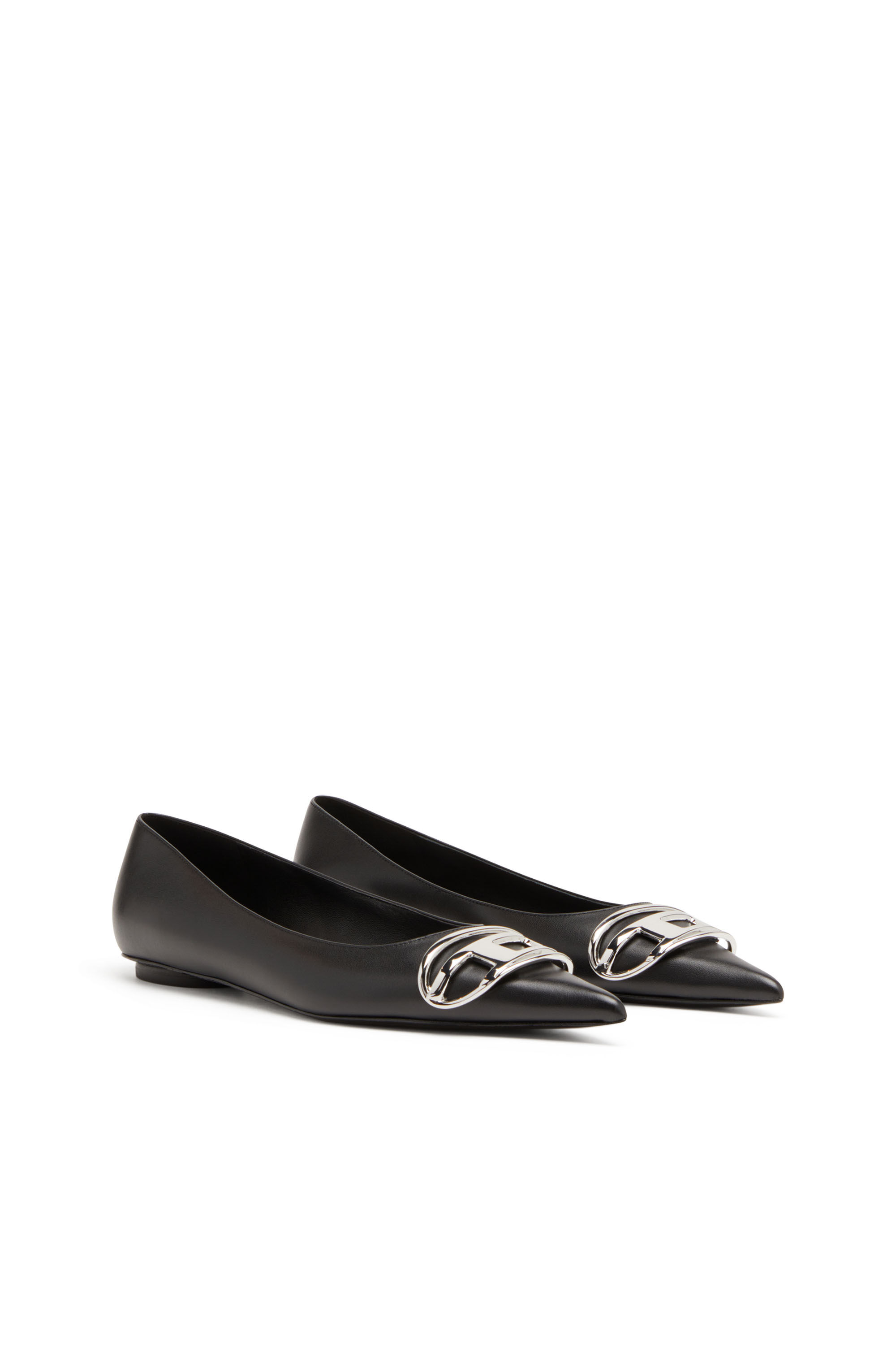 Diesel - D-VENUS BAL, Female's D-Venus-Ballerina flats in nappa leather in ブラック - 2