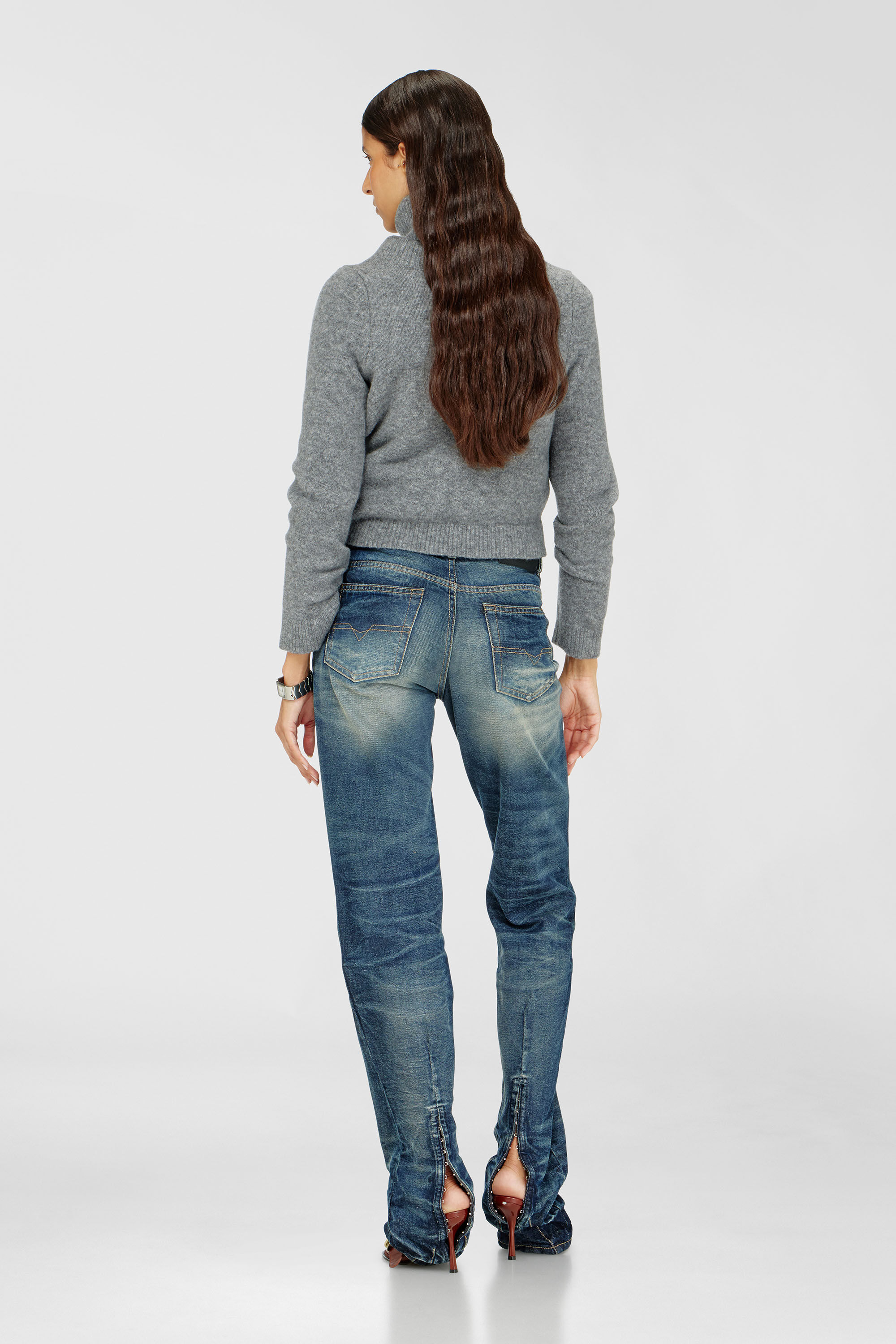 Diesel - Female's Regular Jeans D-Heel 0DBFC, ミディアムブルー - 3