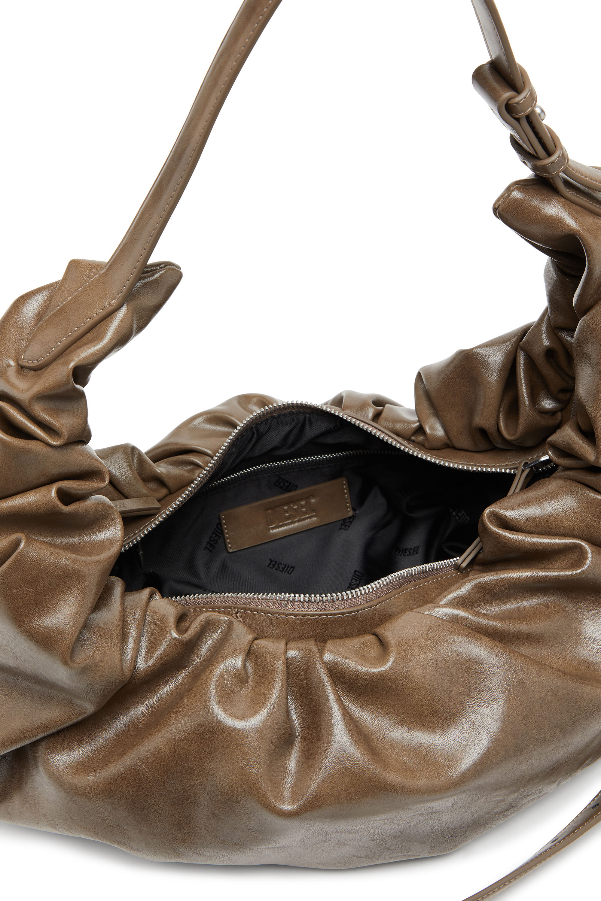 Diesel - GRAB-D HOBO L, Female's ホーボーバッグ L in ベージュ - 4