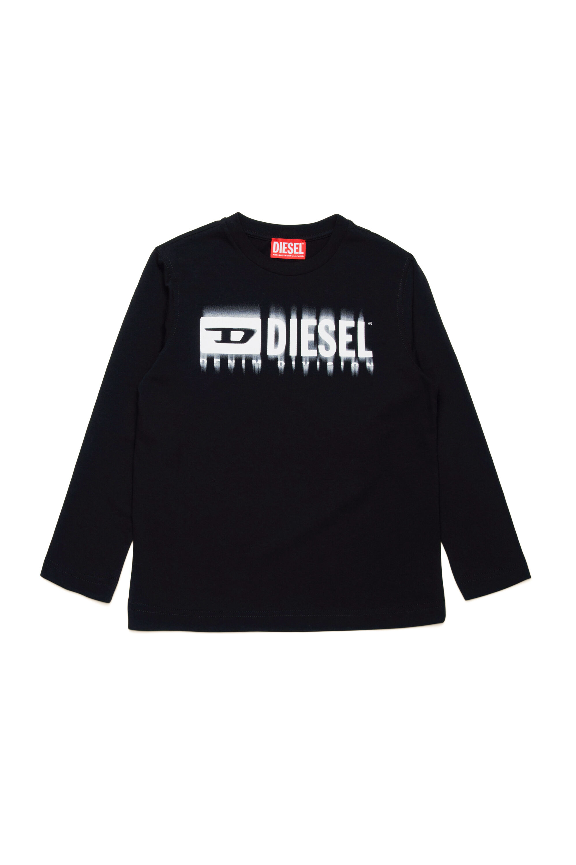 TDIEGORL6LS Long sleeved T-shirt with smudged logo｜ブラック 