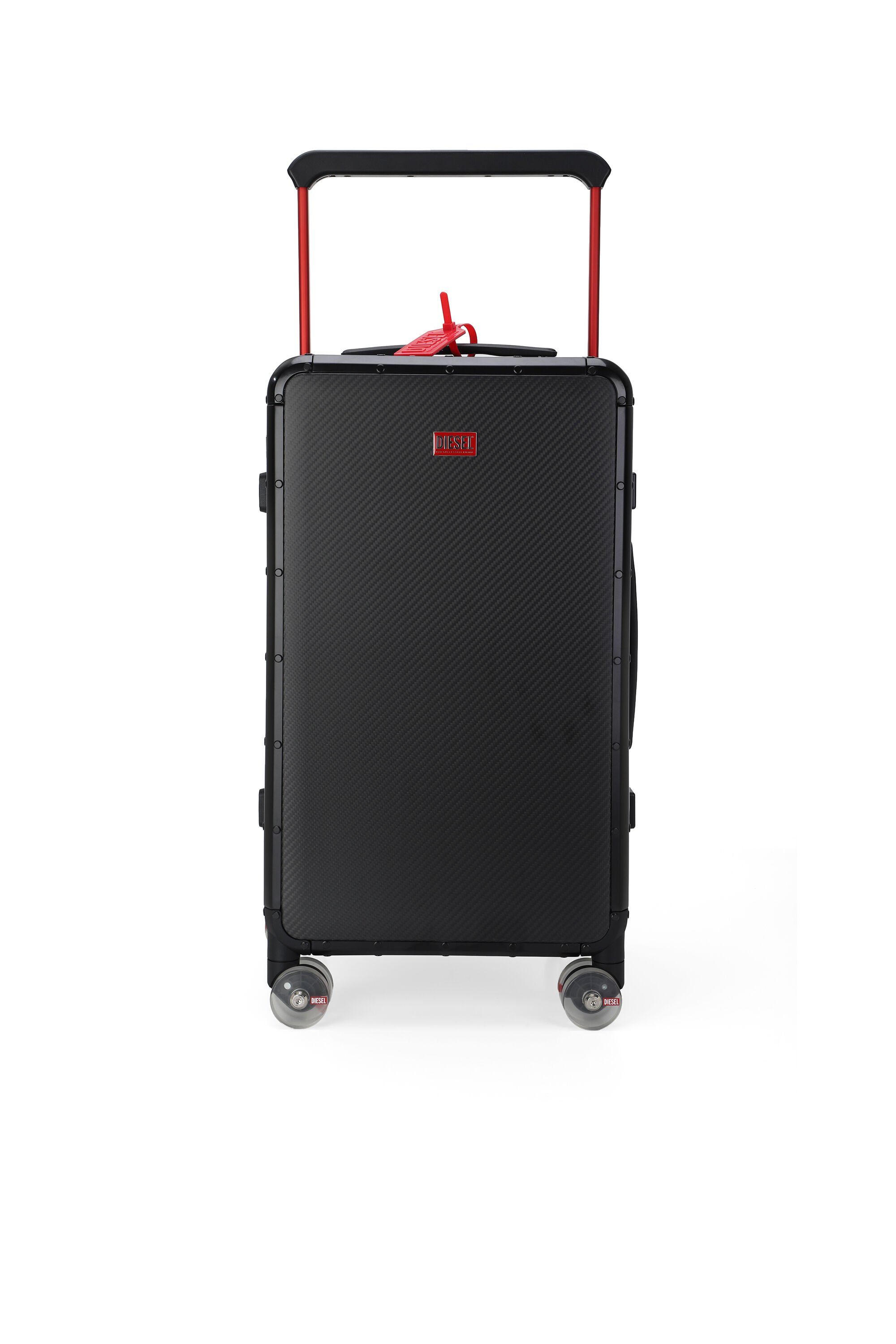 Diesel - DIESEL CARBON FIBER TROLLEY-BLACK- DSL00, Unisex's Carbon Fiber Carry-On Luggage 24" in ブラック - 1