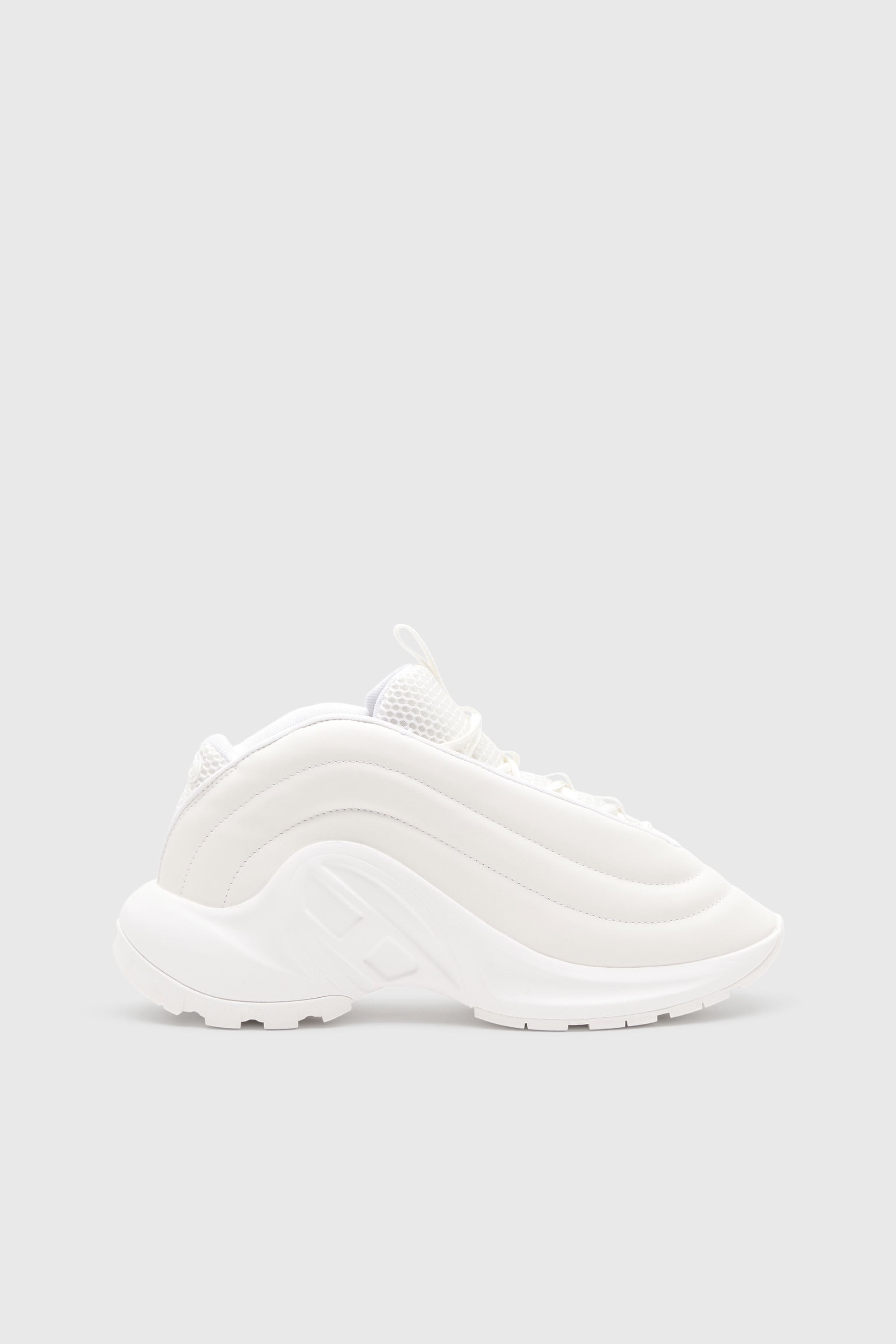 Diesel - S-D-RUNNER X, Unisex's S-D-Runner X-Slip-on sneakers with matte Oval D instep in ホワイト - 1