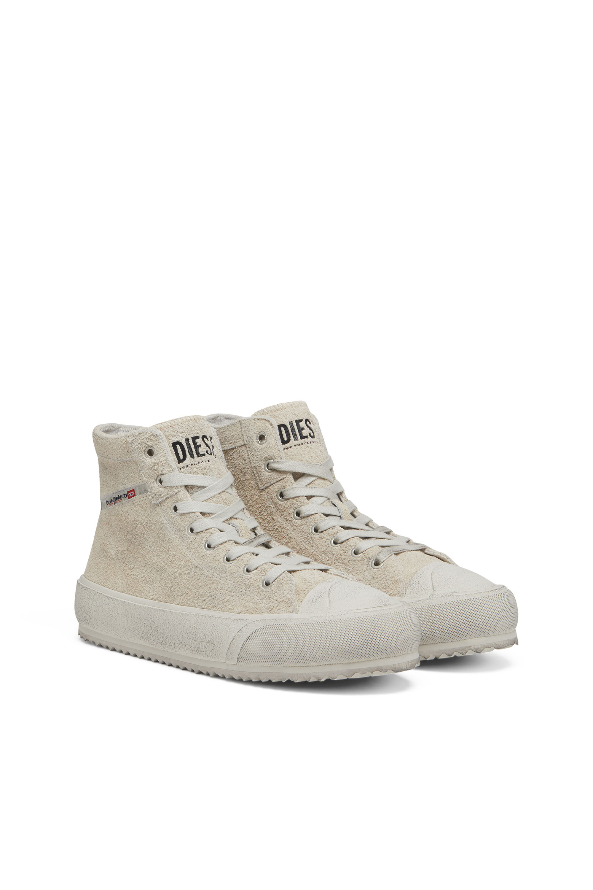 Diesel - S-PRINCIPIA MID X, Male's カウレザー スウェード ミッドカット スニーカー - S-Principia Mid X in ホワイト - 2