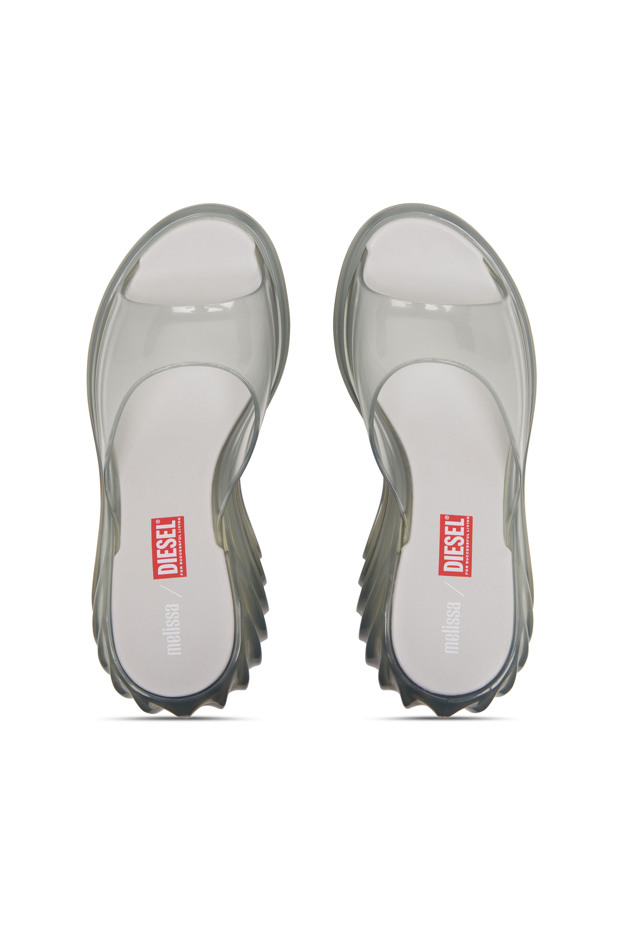 Diesel - MELISSA QUANTUM PLATFORM, Female's Platform mule in Melflex® in ライトグレー - 6