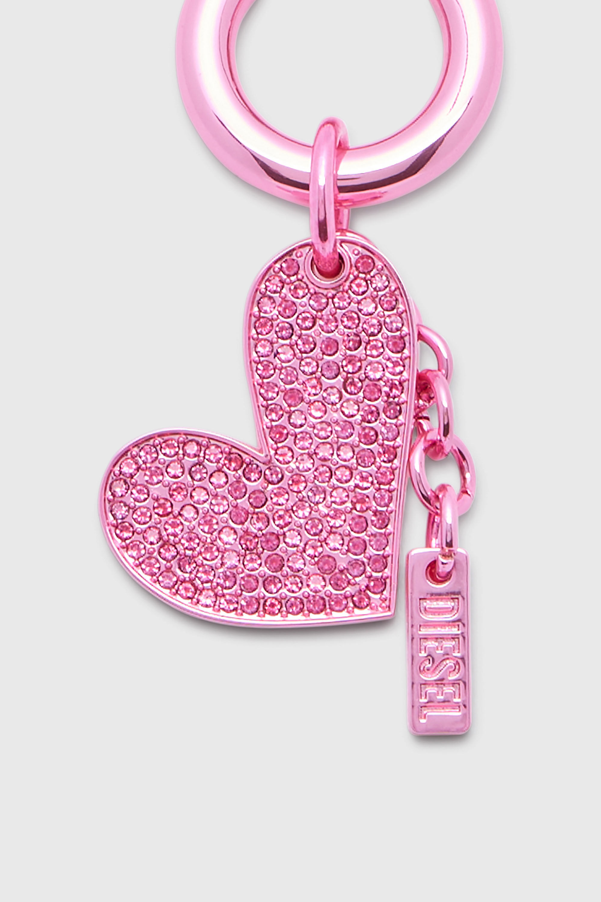k*n様 【超レア‼️】DIESEL ピンク　ベルト　ダメージ加工　本物 CHARM-HEART Metal heart charm with rhinestones｜ピンク｜ウィメンズ