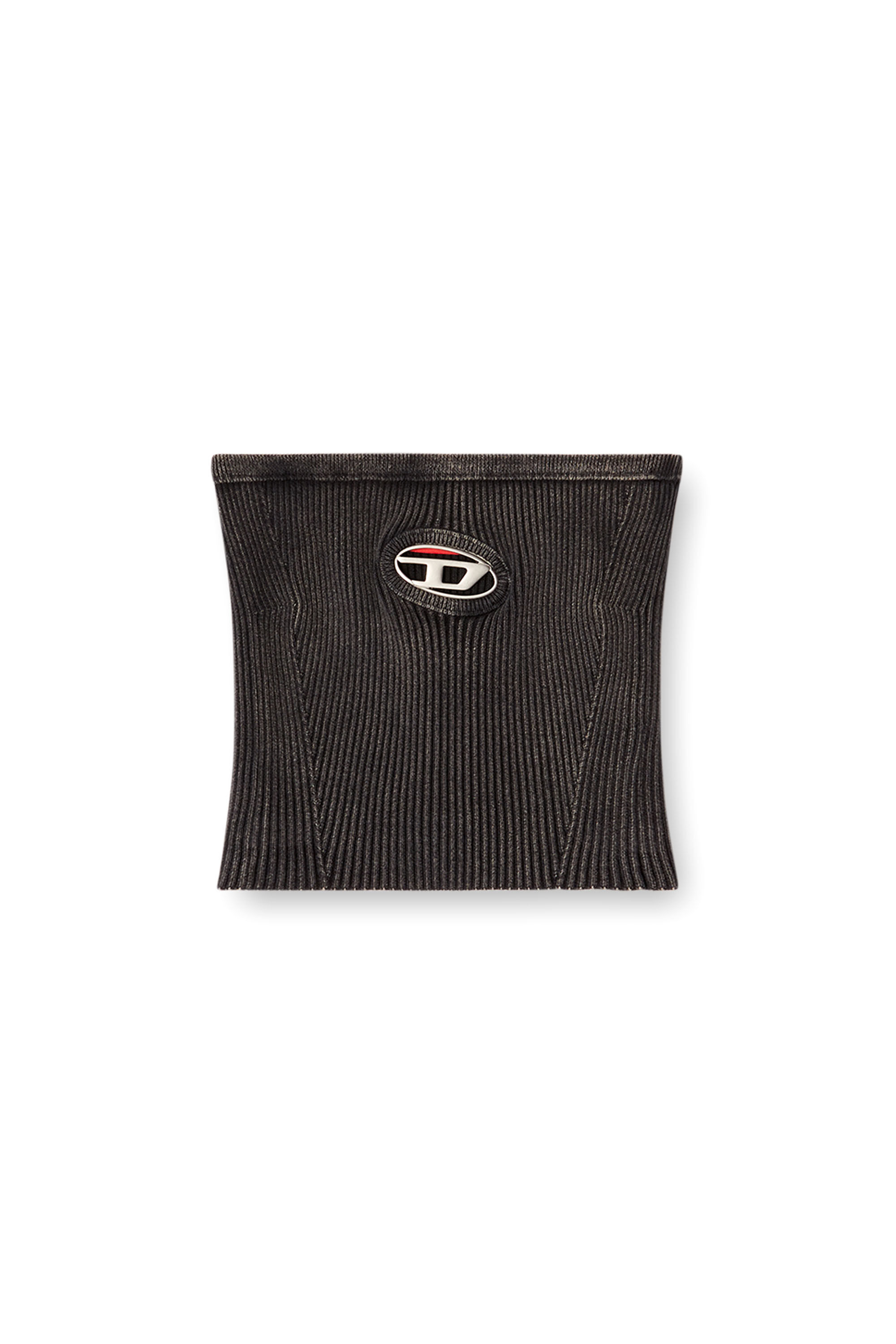 Diesel - M-CLARKSVILLEX-C, Female's Knit tube top with cut-out logo in ブラック - 2
