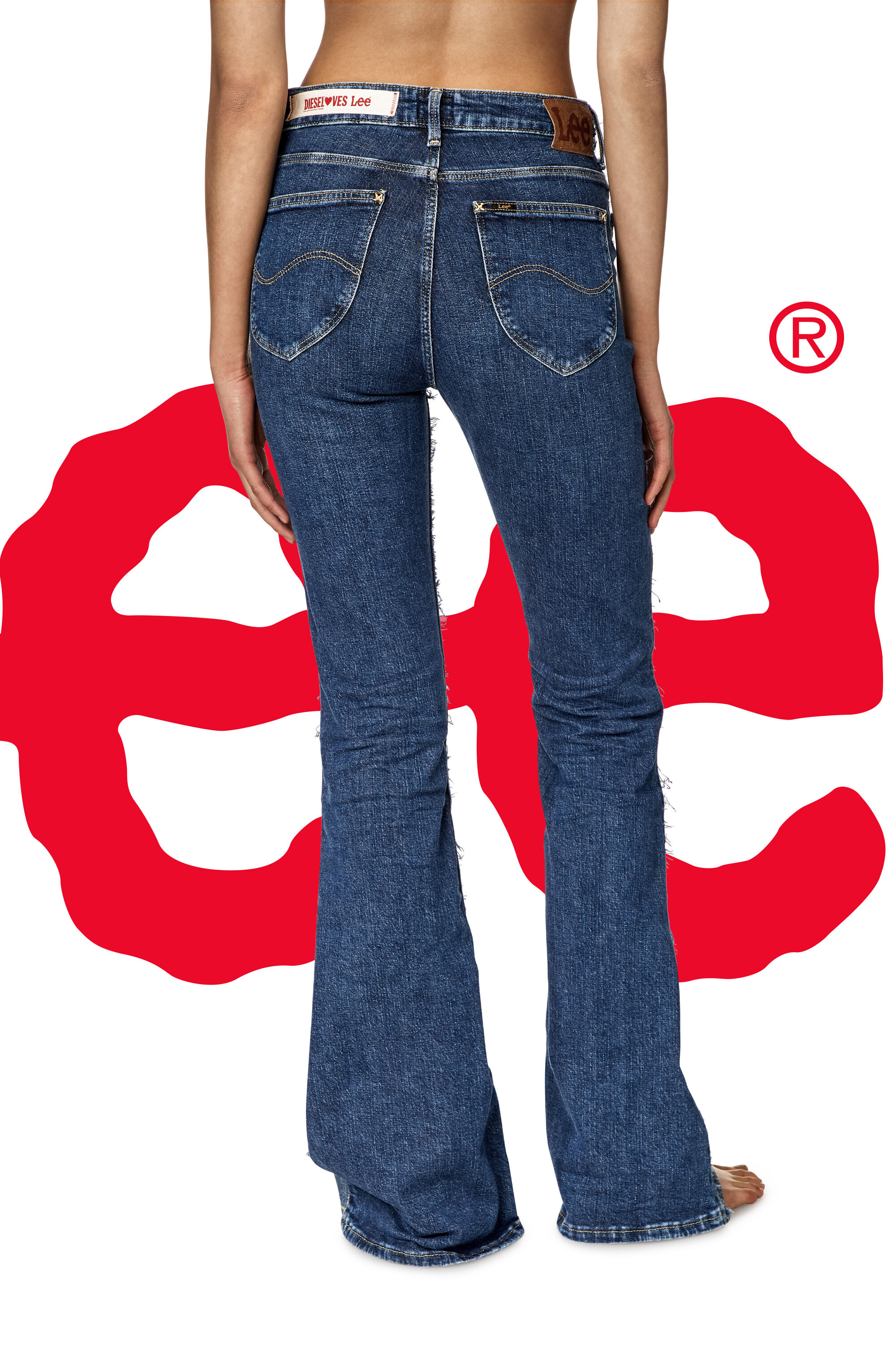 Diesel - Female's Bootcut and Flare Jeans Dieseloves 01 09K46, ミディアムブルー - 5