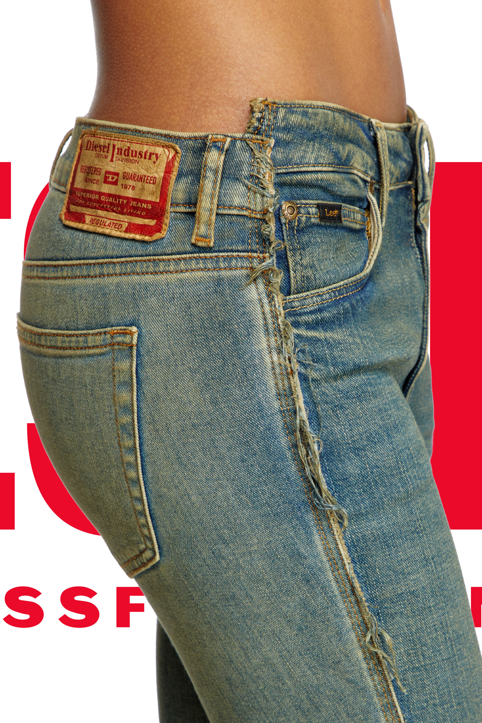 Diesel - Female's Regular Jeans Dieseloves 02 09N01, ダークブルー - 2