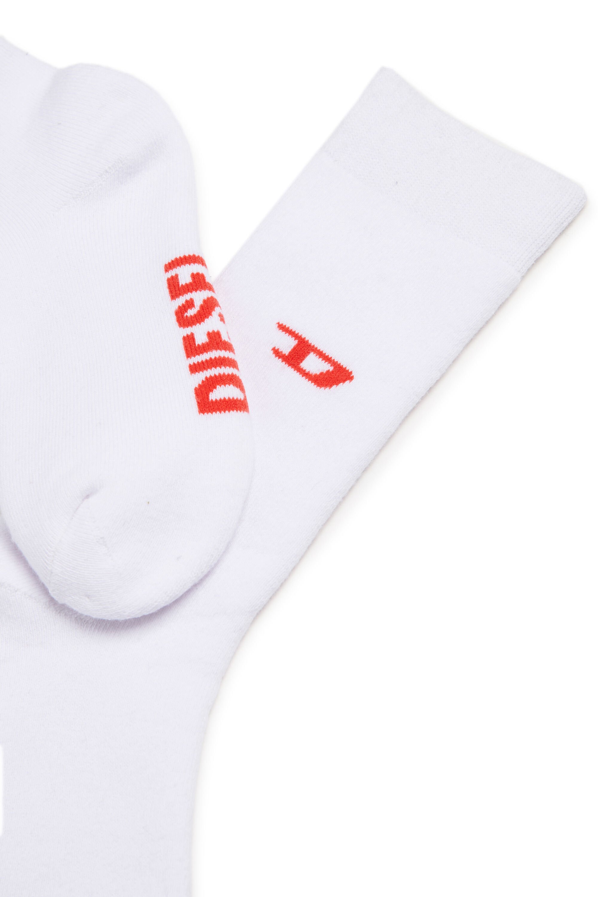 Diesel - ZSENDYBIPACK, Male's ソックス 2足パック in ホワイト/グリーン - 2