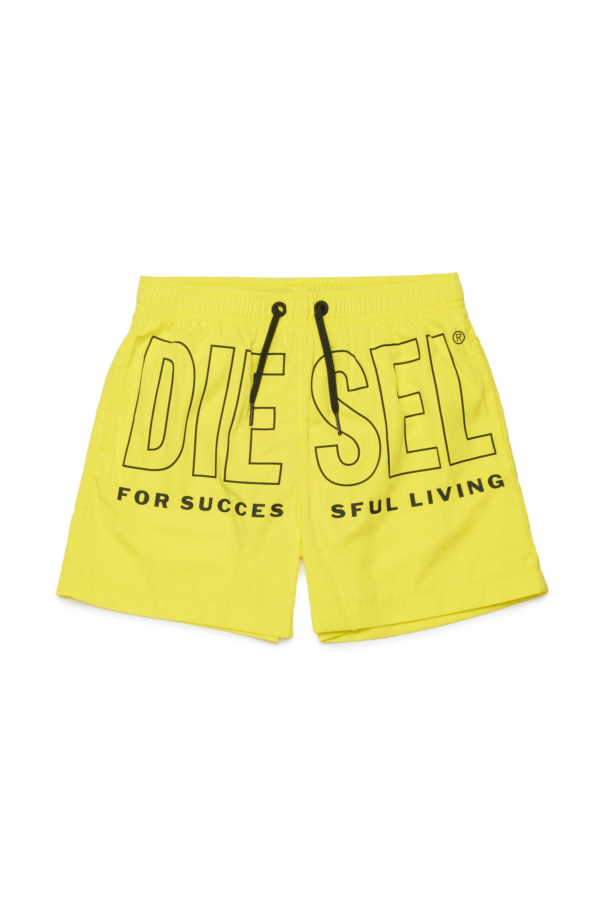 Diesel - MIDIT, Male's Swim shorts with maxi logo in イエロー - 1