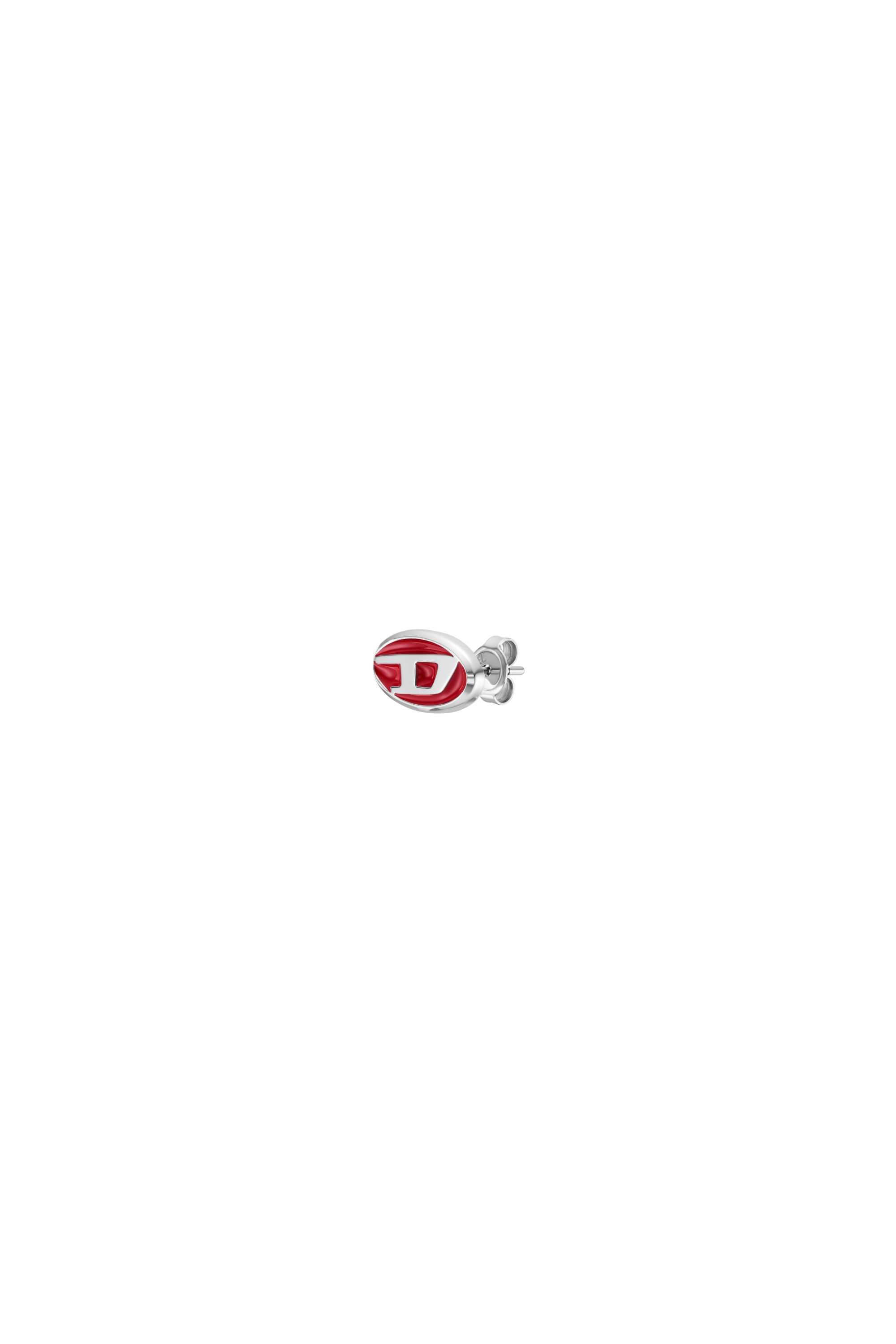 Diesel - DX1443, Unisex's Red enamel and stainless steel single stud earring in シルバー - 1