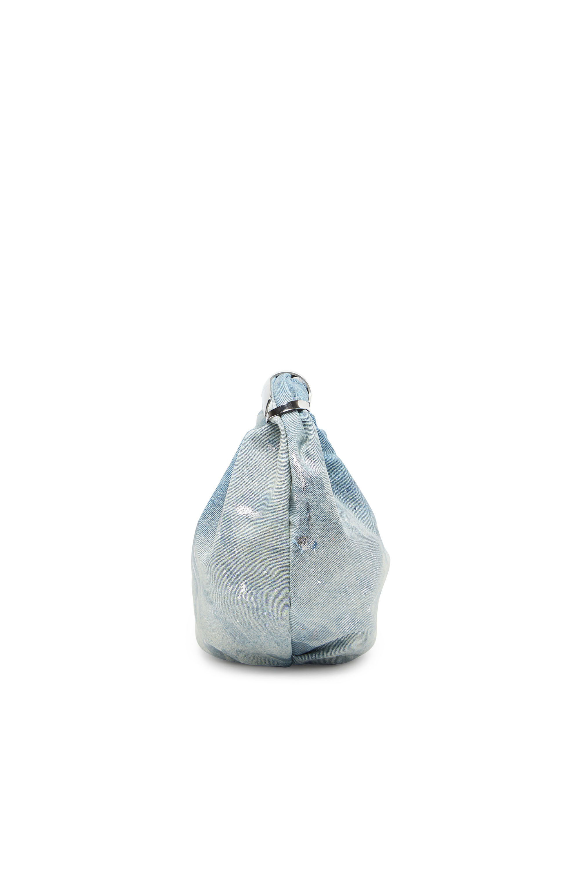 GRAB-D HOBO S Grab-D S-Washed denim hobo bag with rolled Oval D｜ブルー｜ウィメンズ｜ DIESEL
