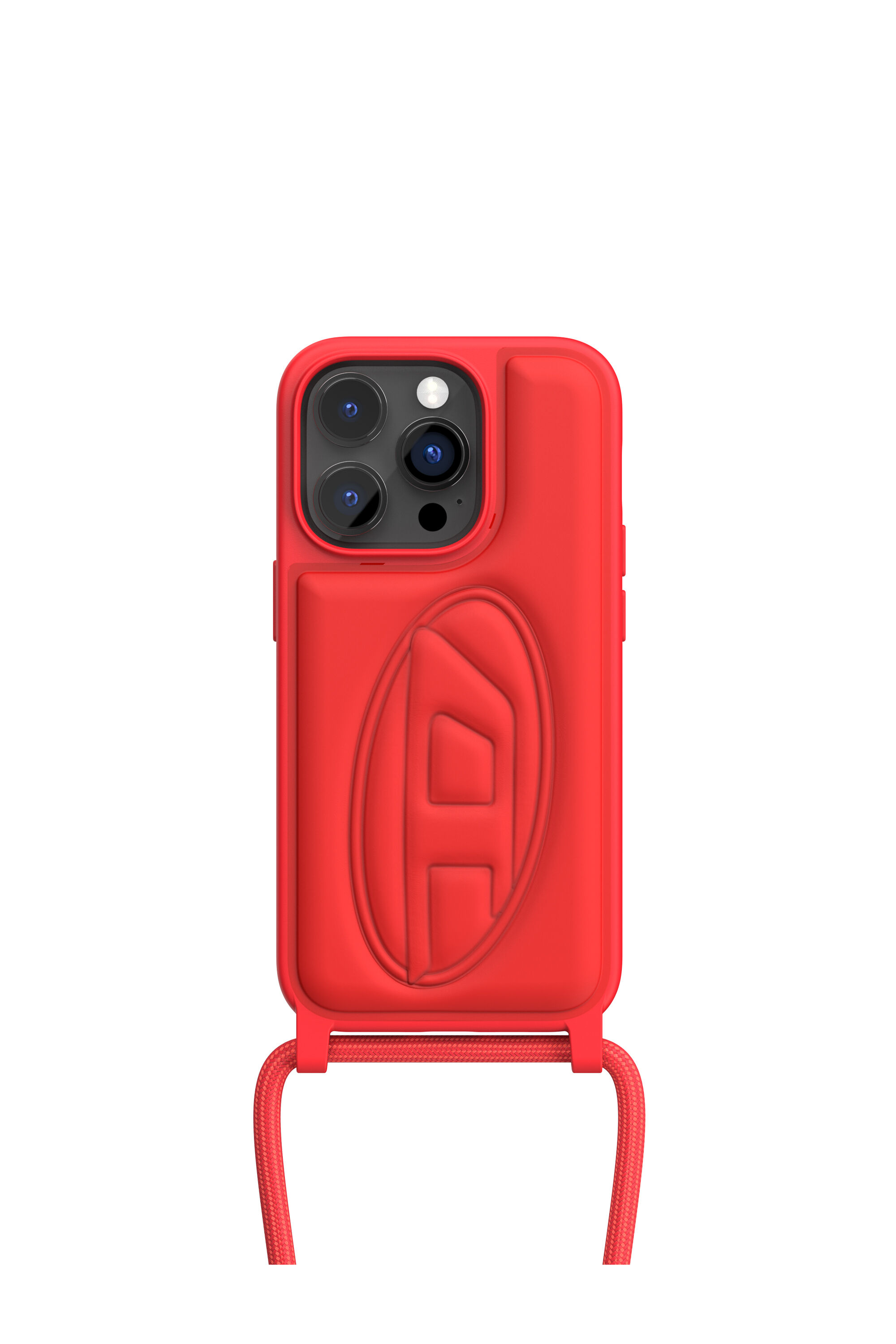 Diesel - 50279 NECKLACE CASE, Unisex's iPhone 14 Pro ケース in レッド - 2