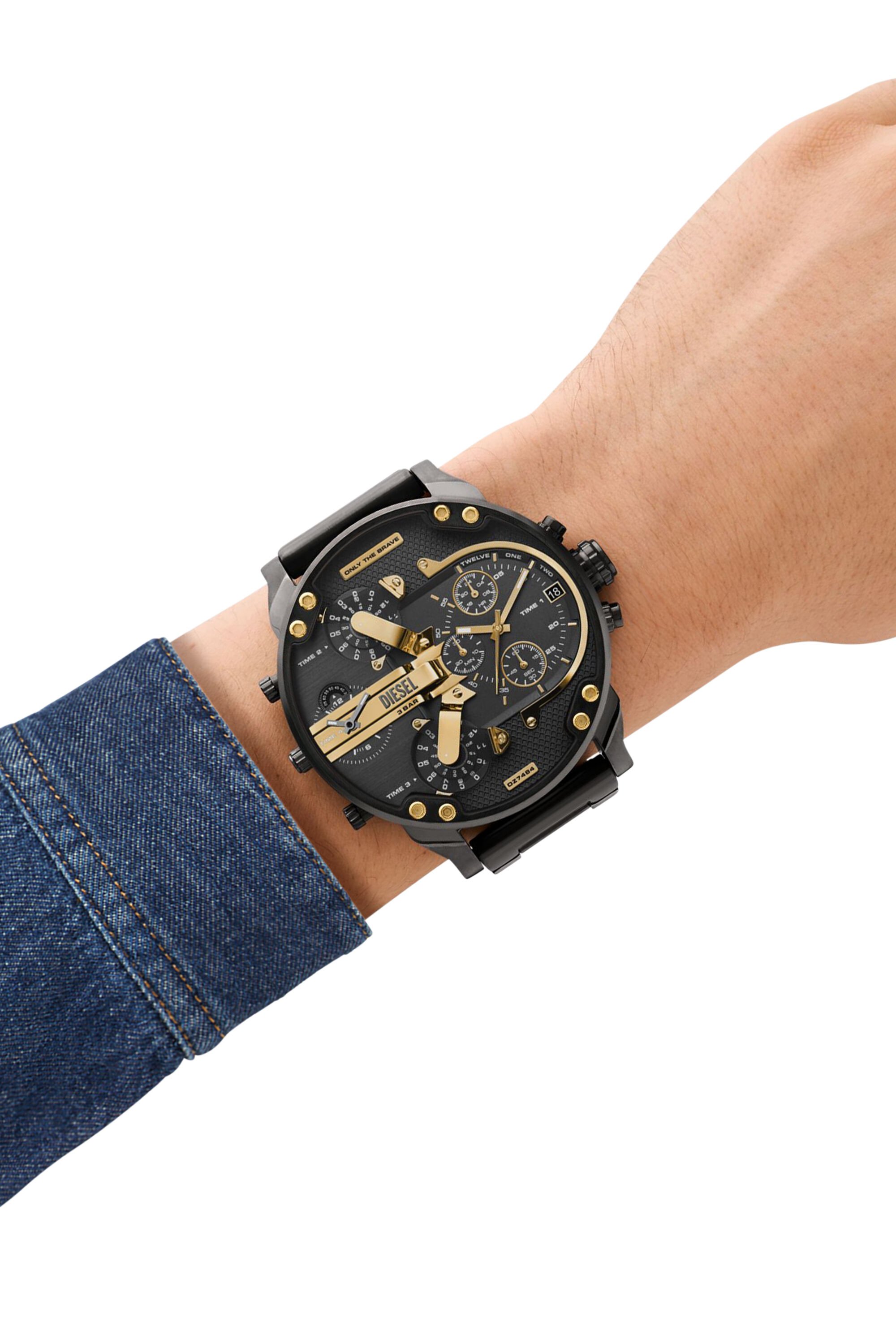 Diesel - DZ7484, Male's Mr. Daddy Two-Tone Stainless Steel Watch in ダークグレー - 4